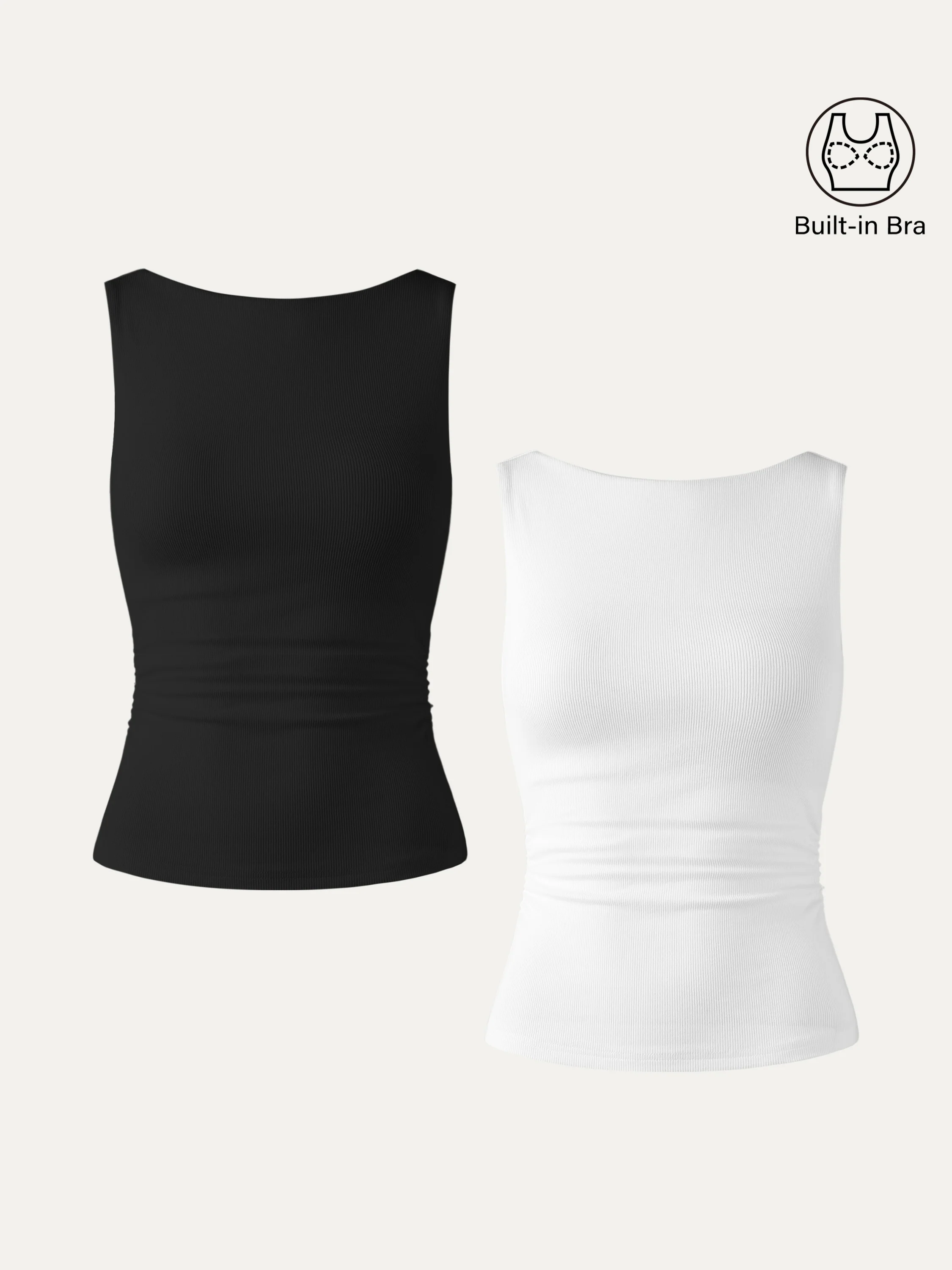 Elastic Open Back Bra Tank - Image 20