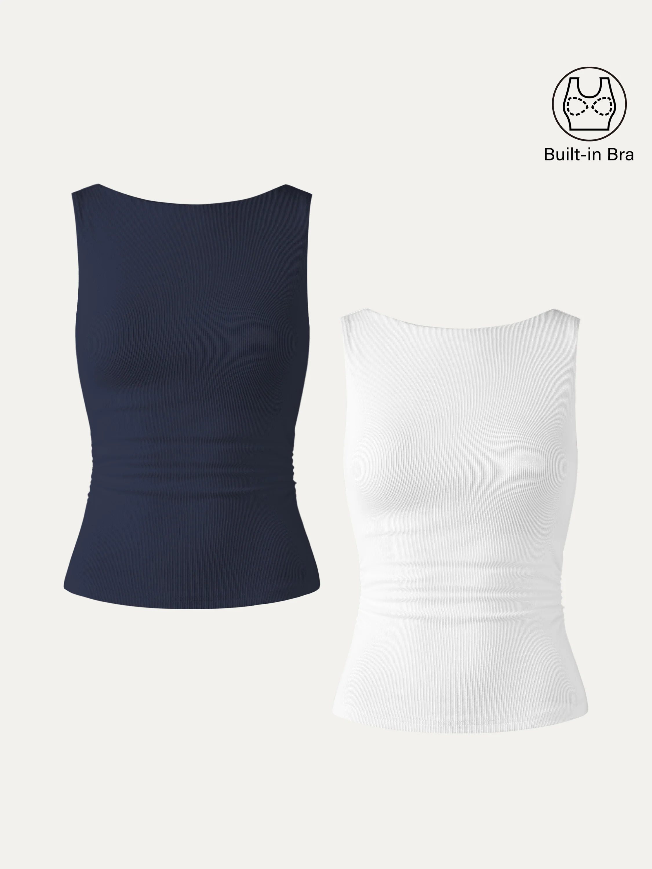 Elastic Open Back Bra Tank - Image 22