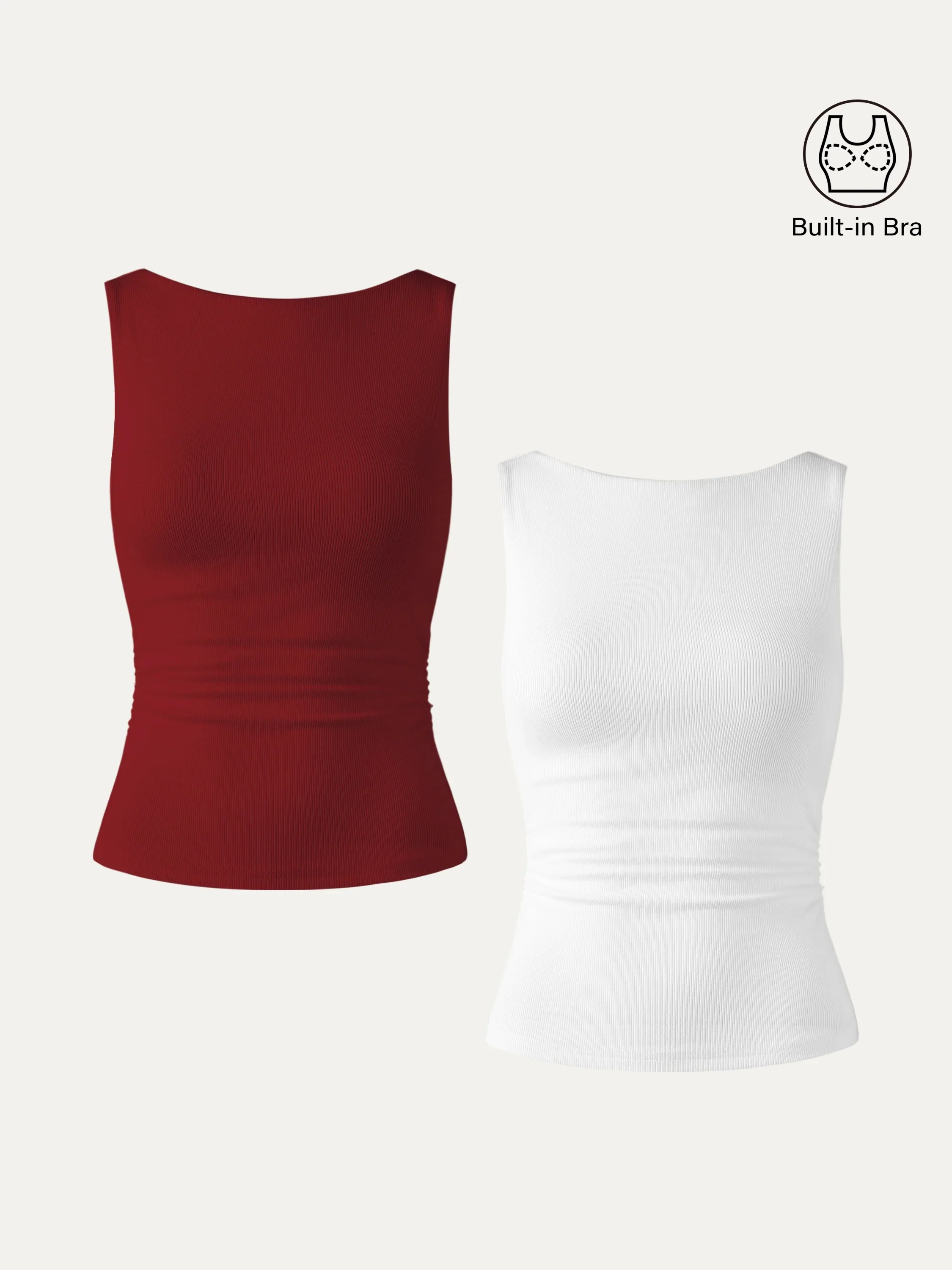 Elastic Open Back Bra Tank - Image 24