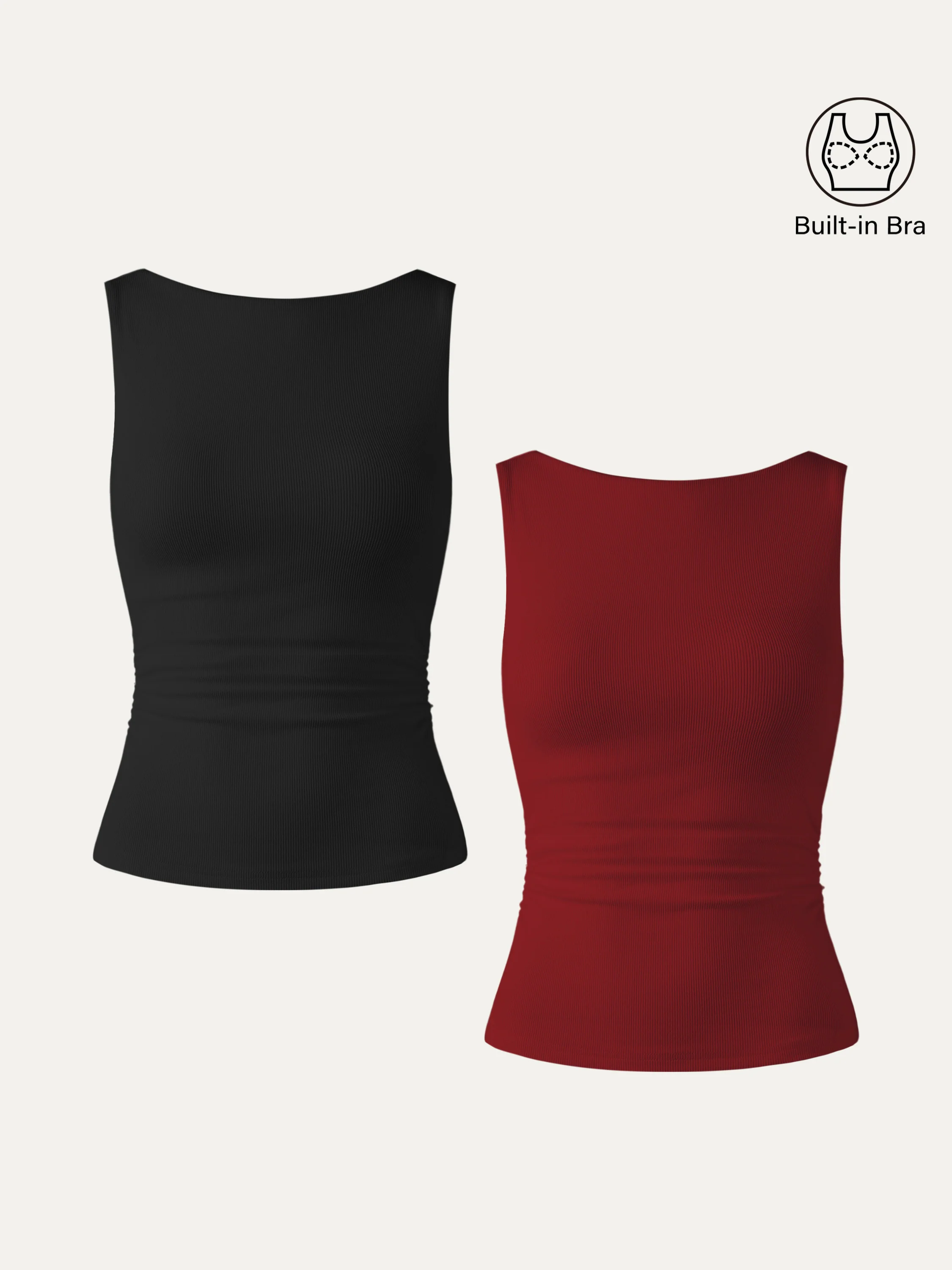 Elastic Open Back Bra Tank - Image 25