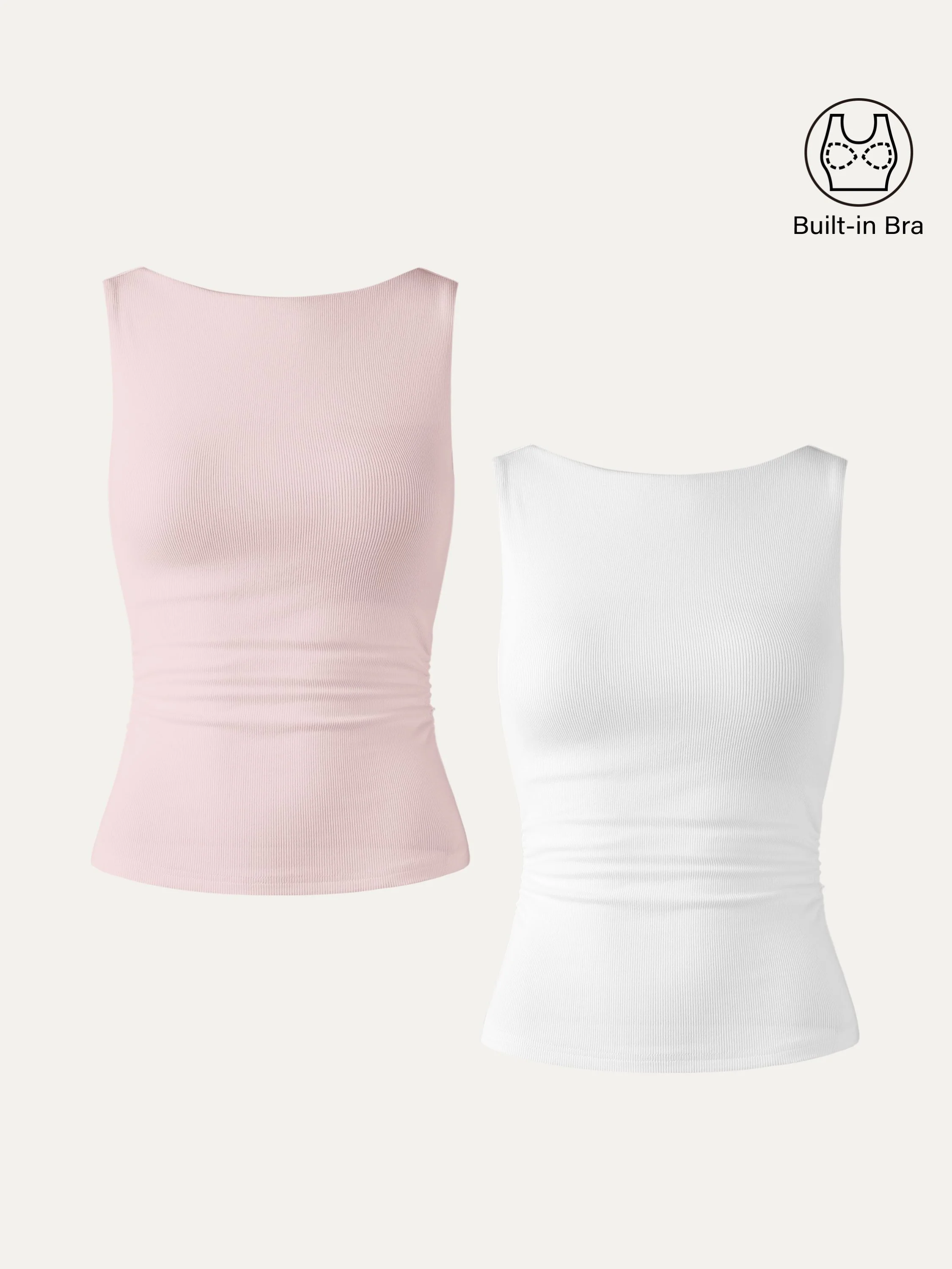 Elastic Open Back Bra Tank - Image 26