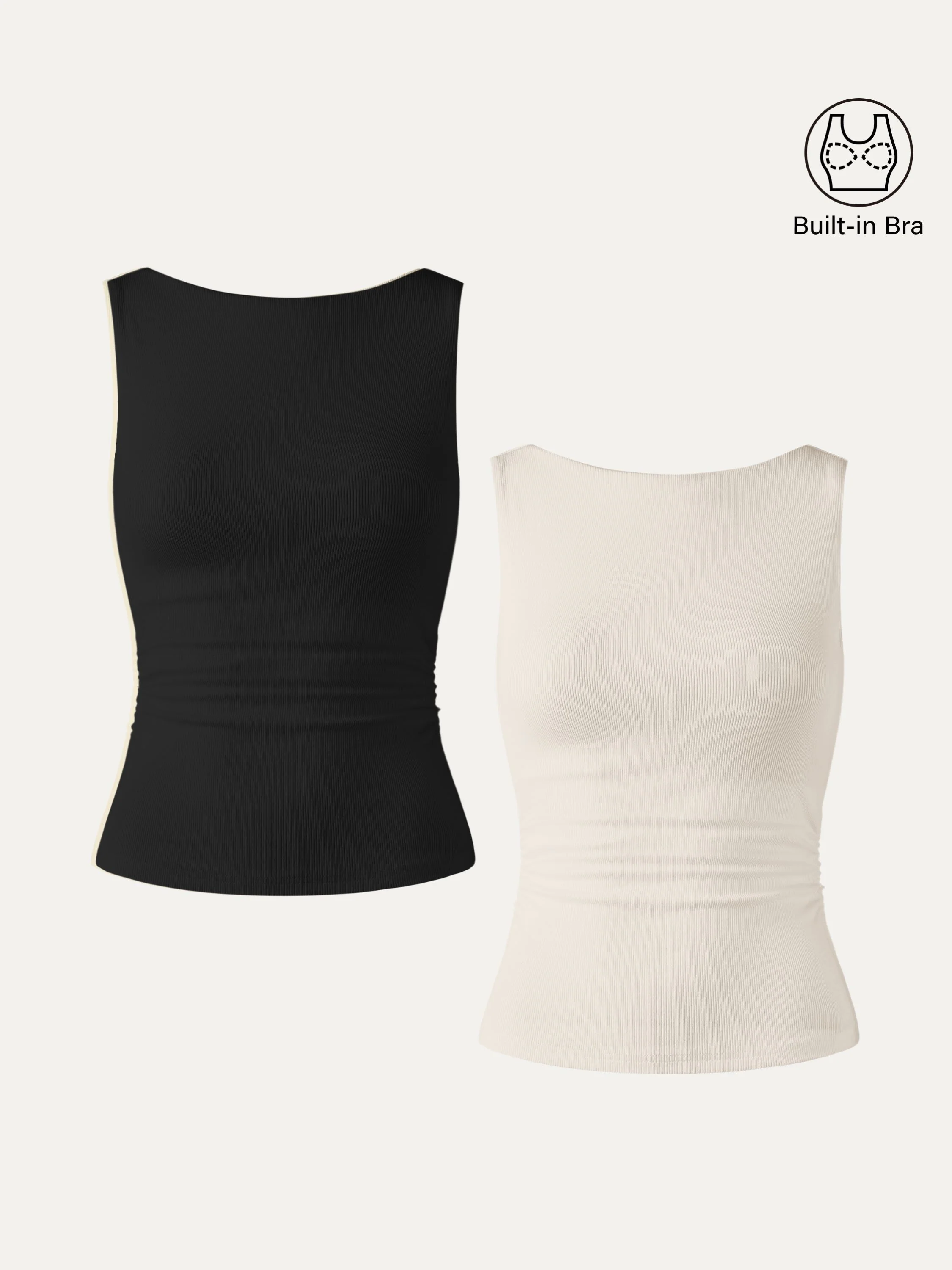 Elastic Open Back Bra Tank - Image 27