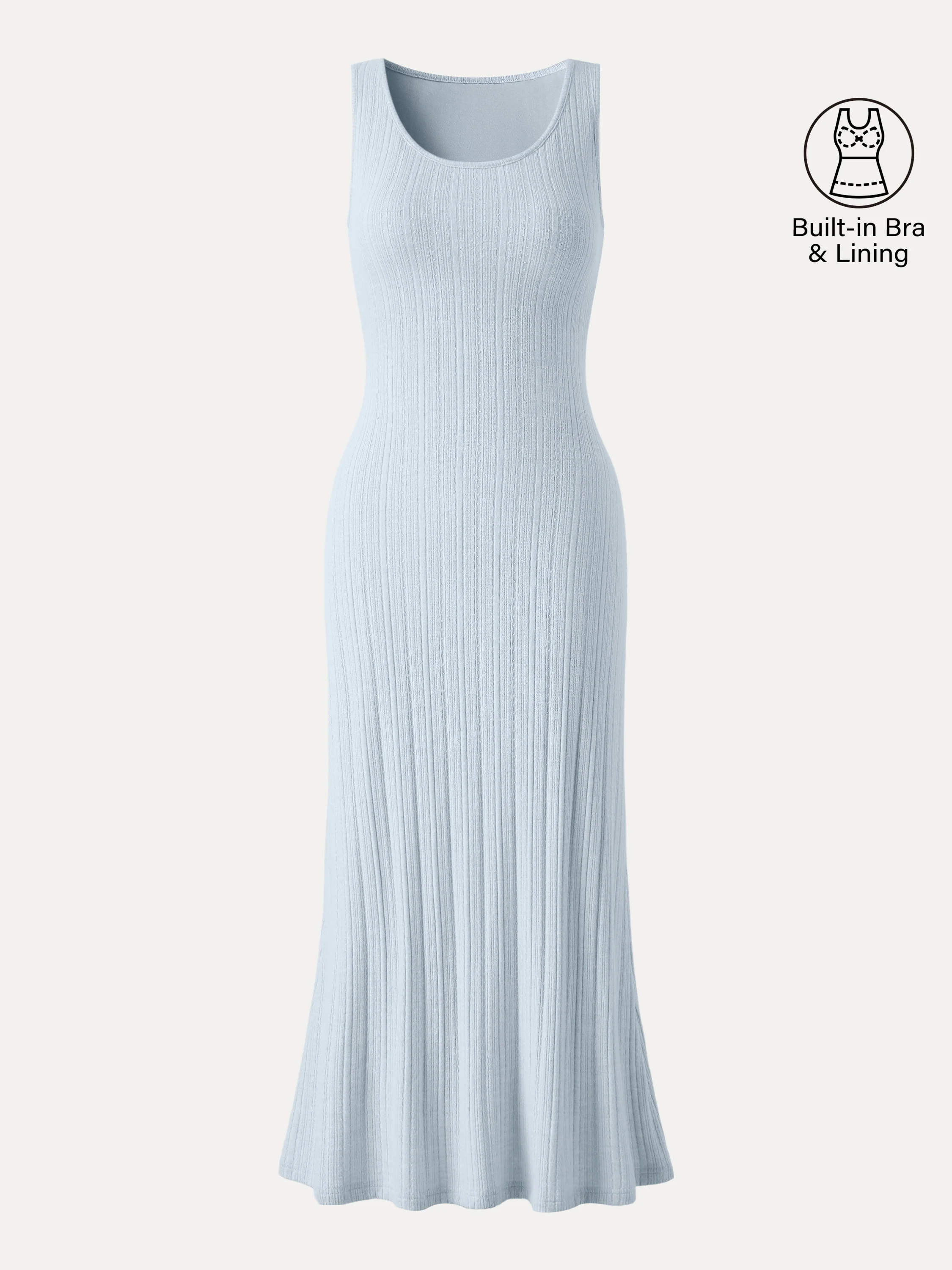 Pointelle U-Neck Maxi Bra Dress