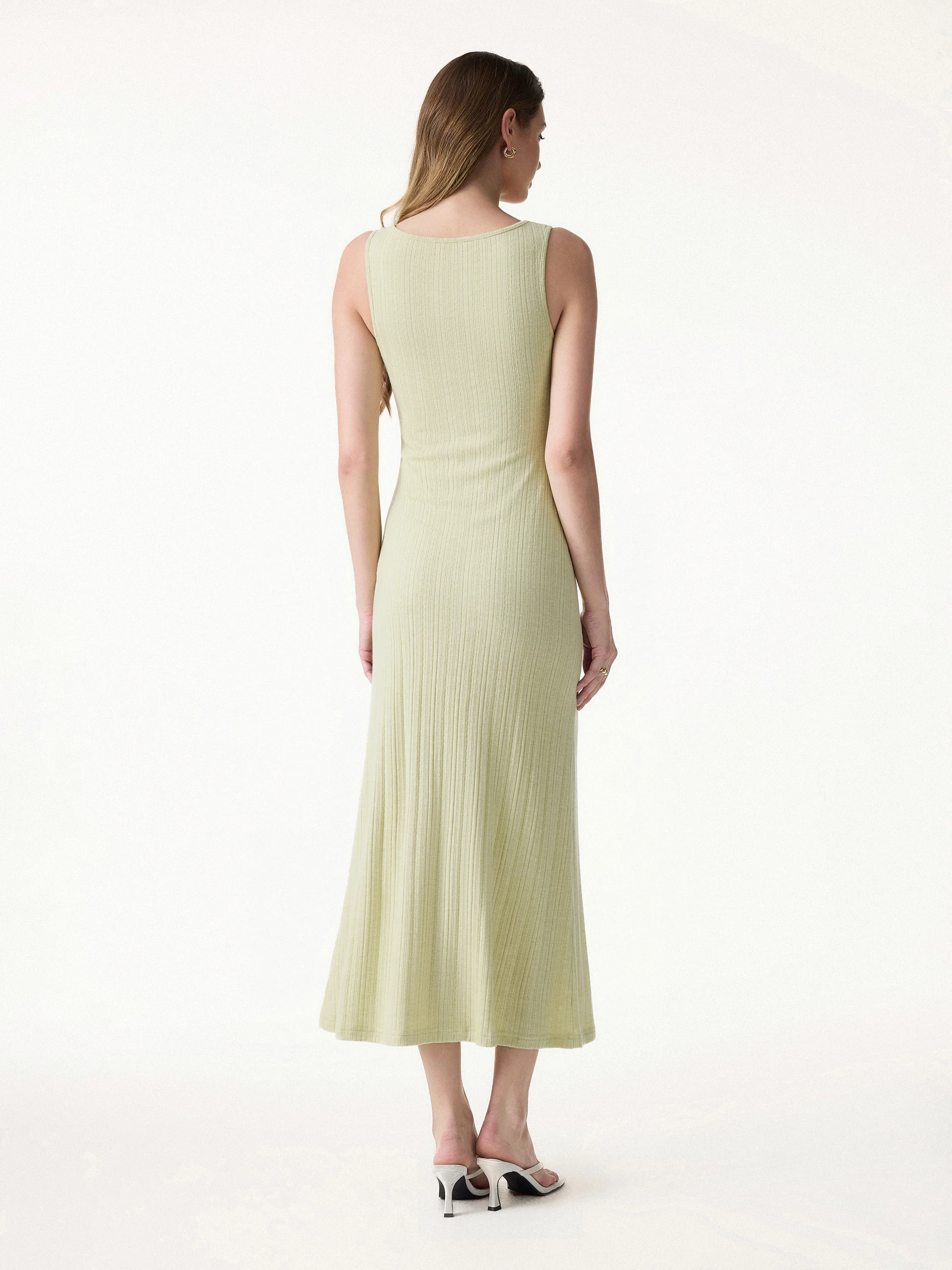 Pointelle U-Neck Maxi Bra Dress - Image 9