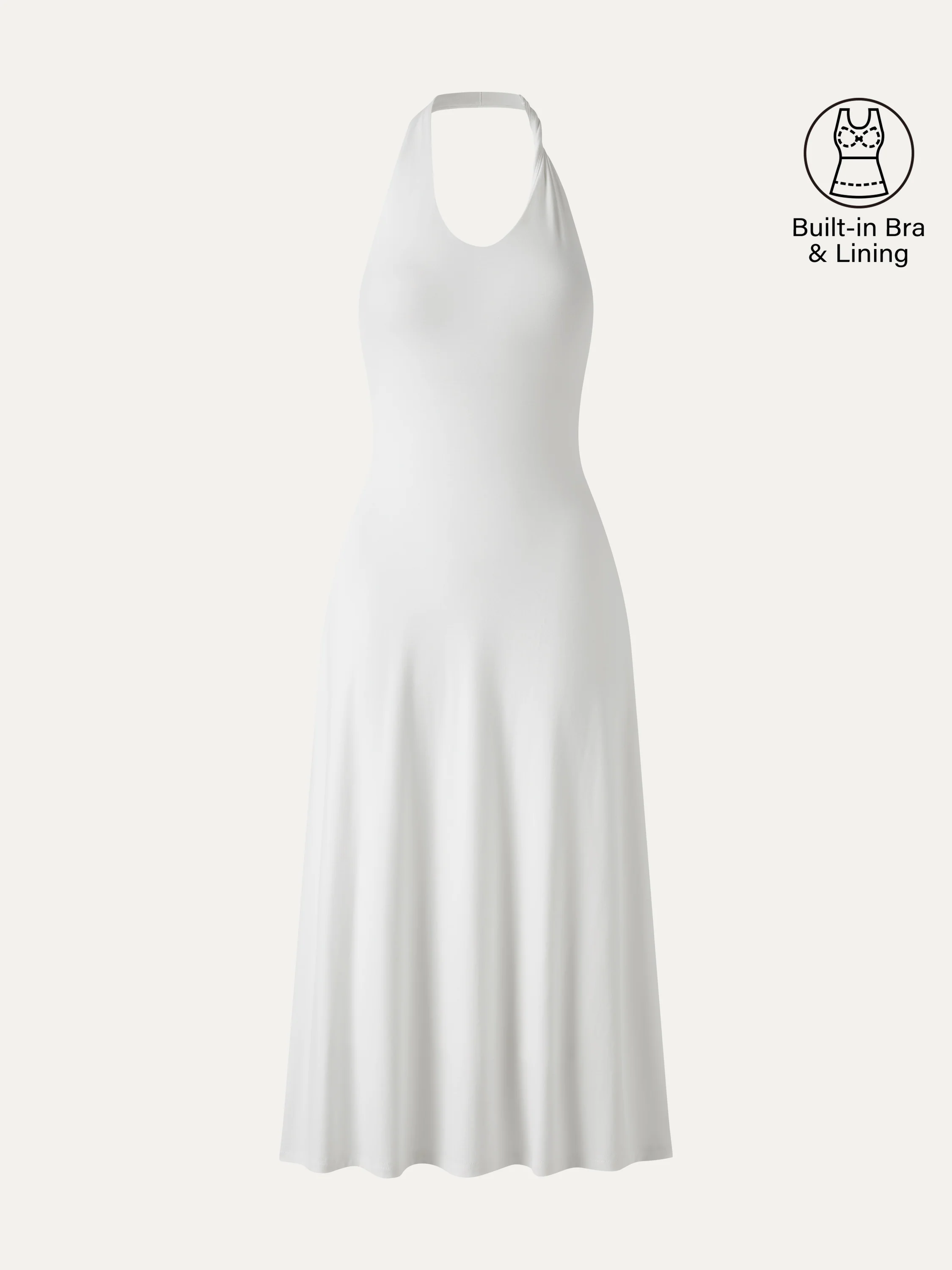 Ponte Halter Neck Open Back Bra Dress - Image 12