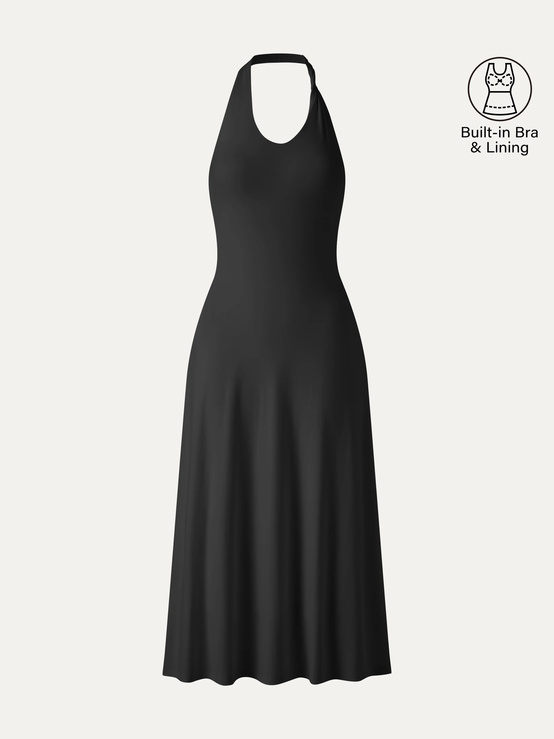 Ponte Halter Neck Open Back Bra Dress - Image 14
