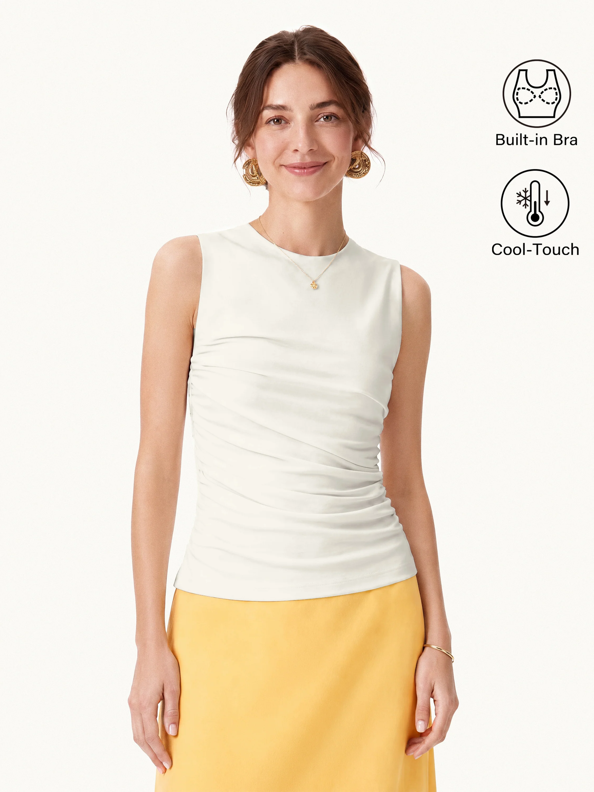 Round Neck Gathered Side Bra Top - Image 12