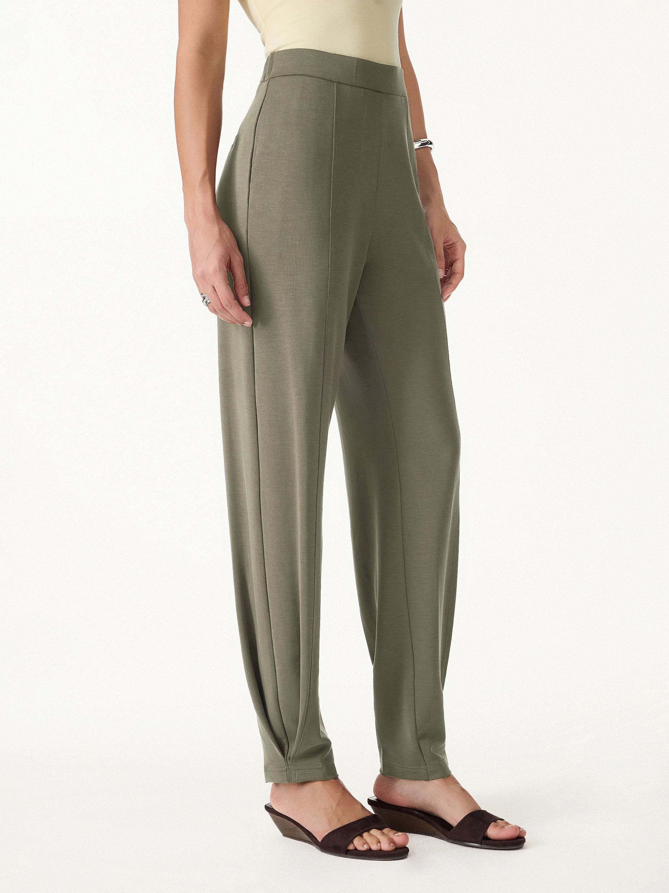Sandwashed Mid Rise Cropped Balloon Pants - Image 11