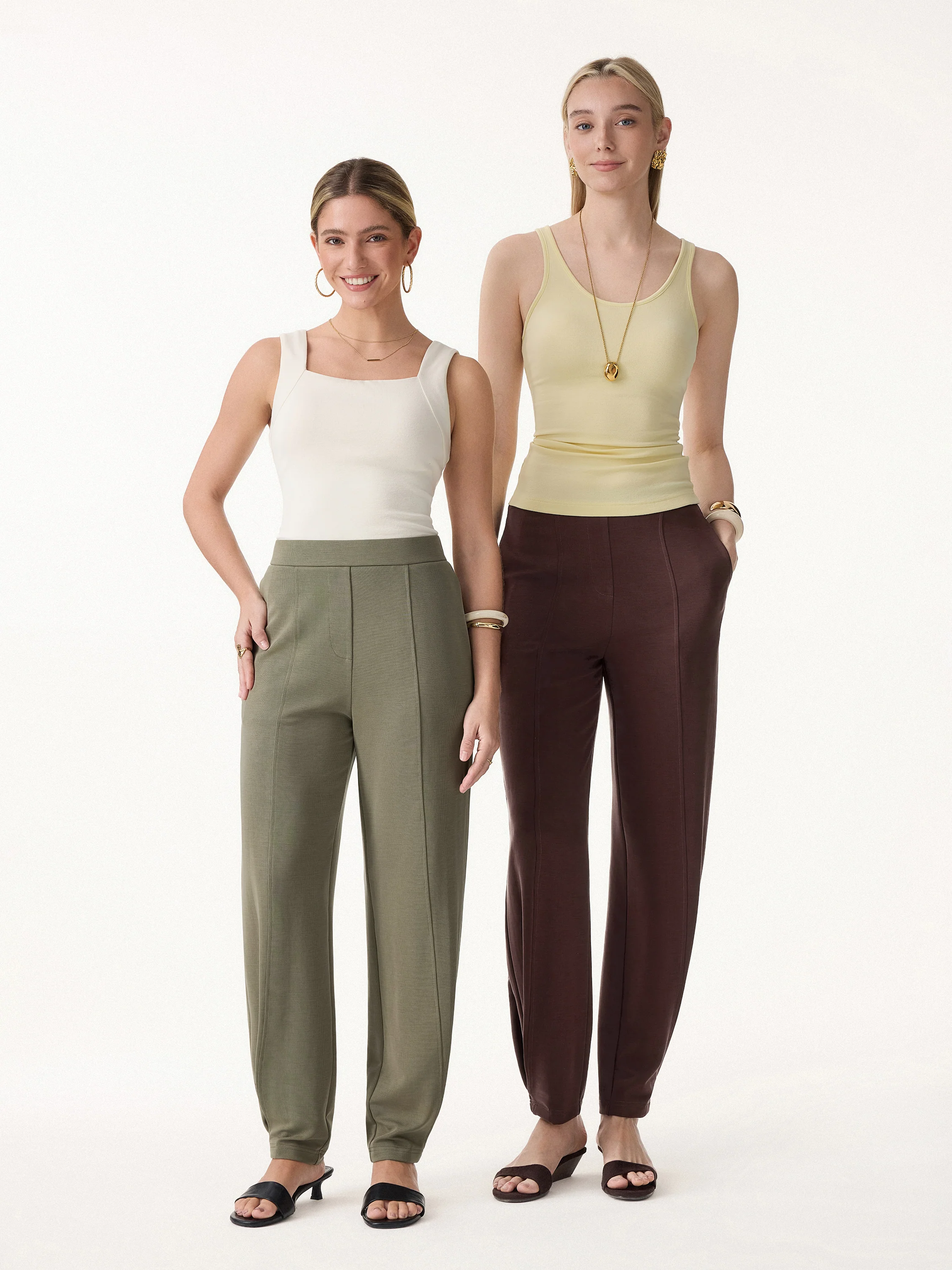 Sandwashed Mid Rise Cropped Balloon Pants - Image 2