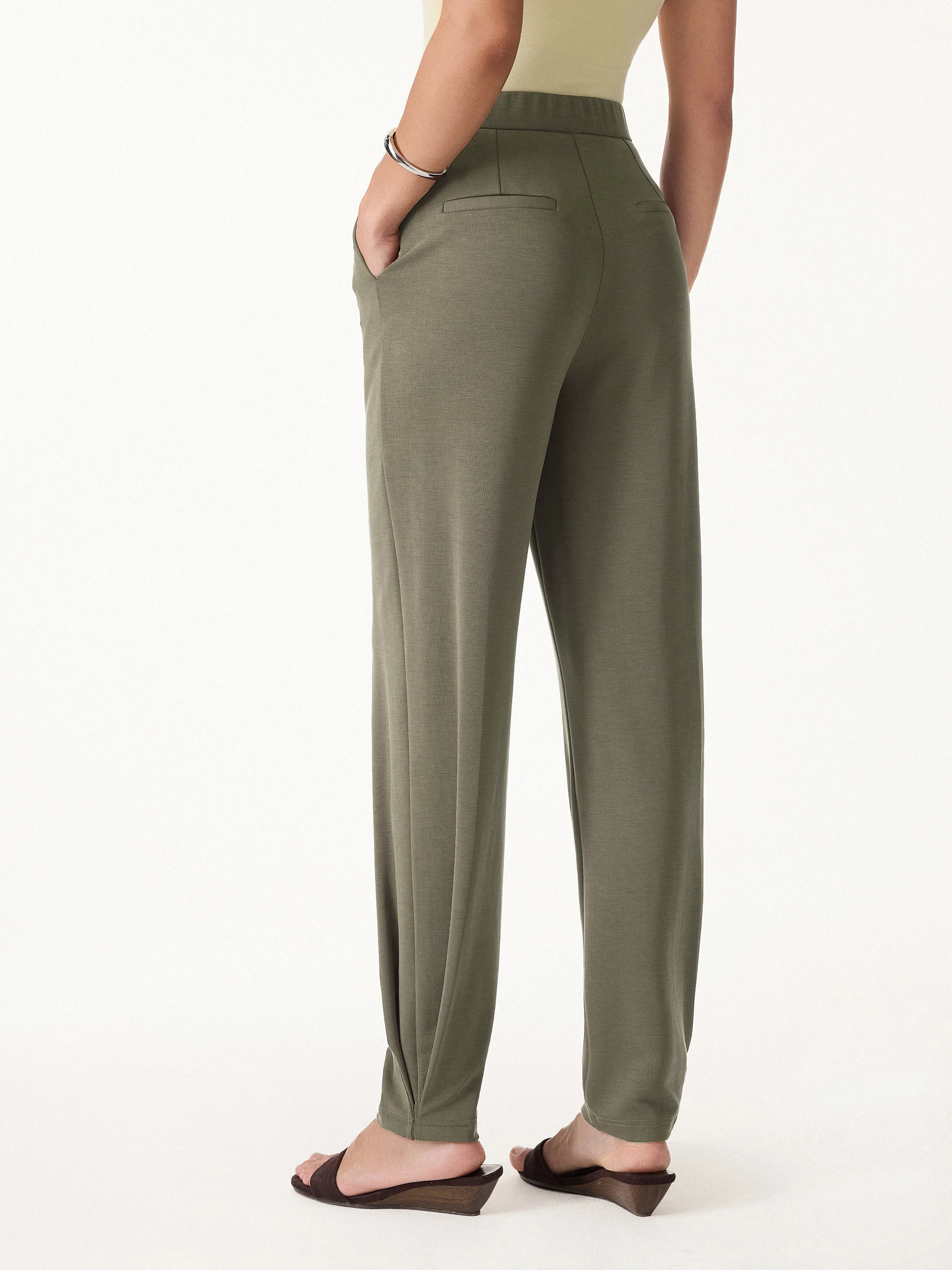 Sandwashed Mid Rise Cropped Balloon Pants - Image 7