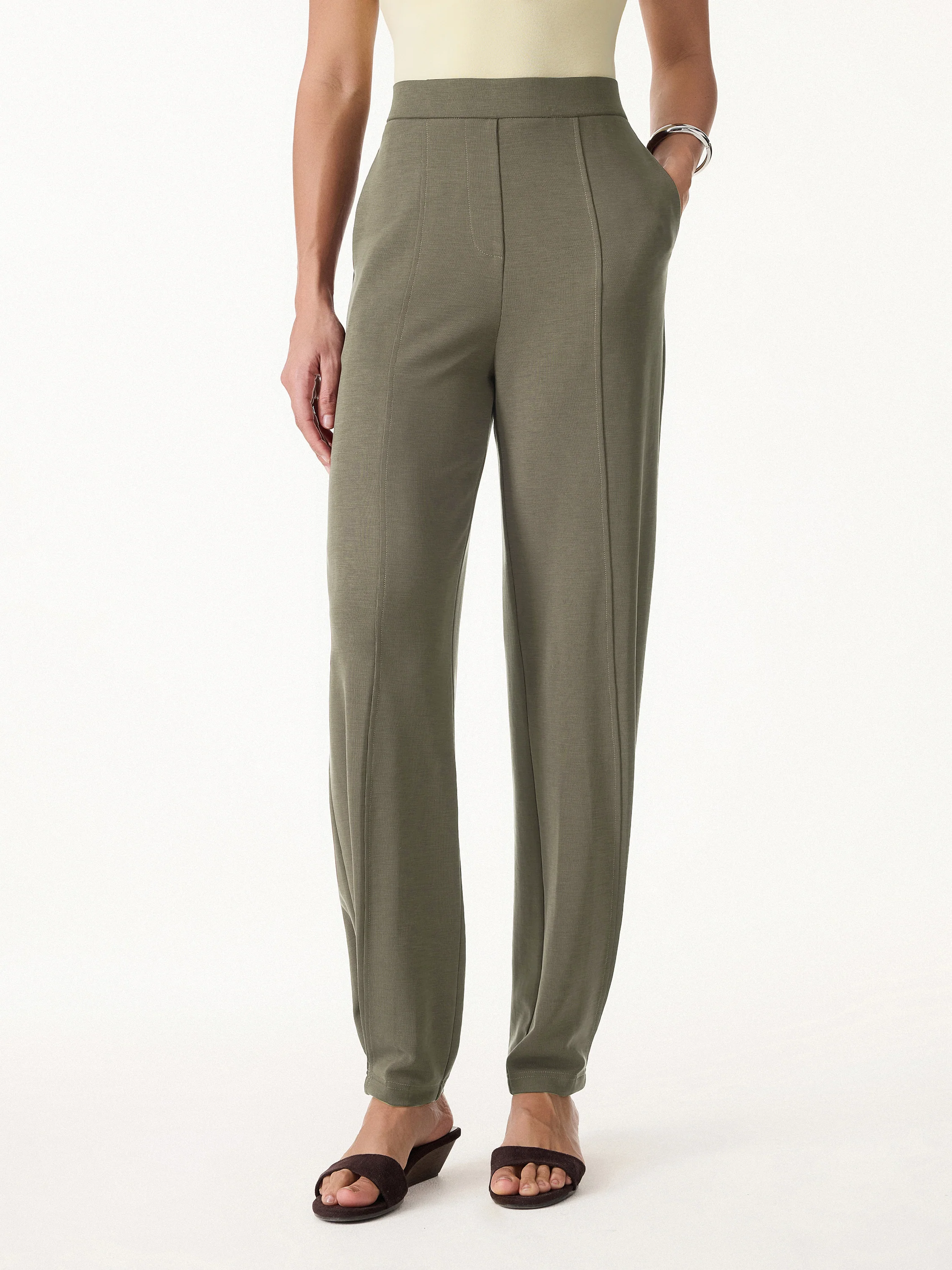 Sandwashed Mid Rise Cropped Balloon Pants - Image 9