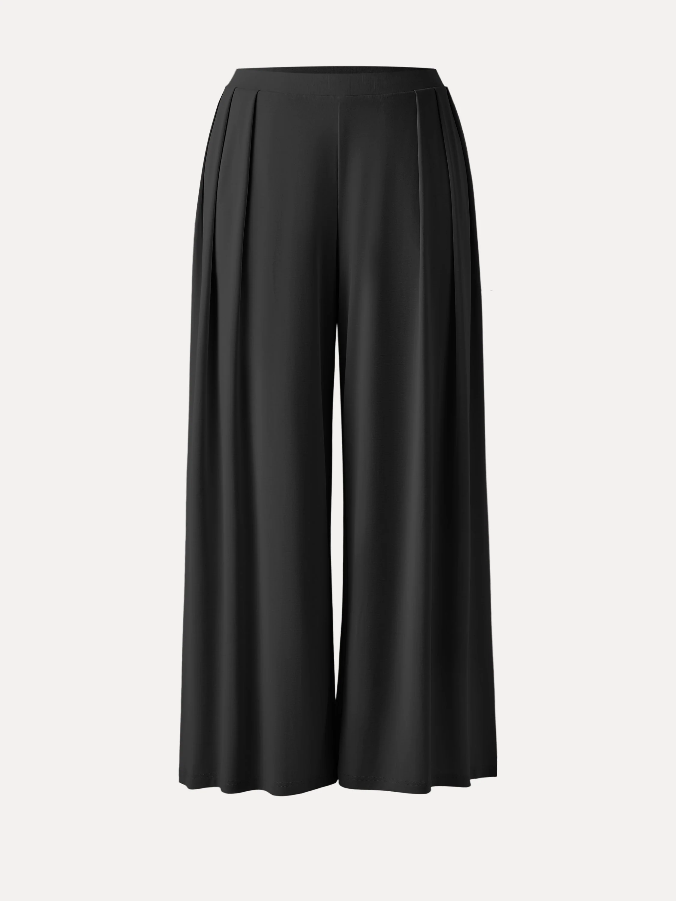 Sandwashed Mid Rise Pleated Wide Leg Palazzo Pant with Pockets - Image 21