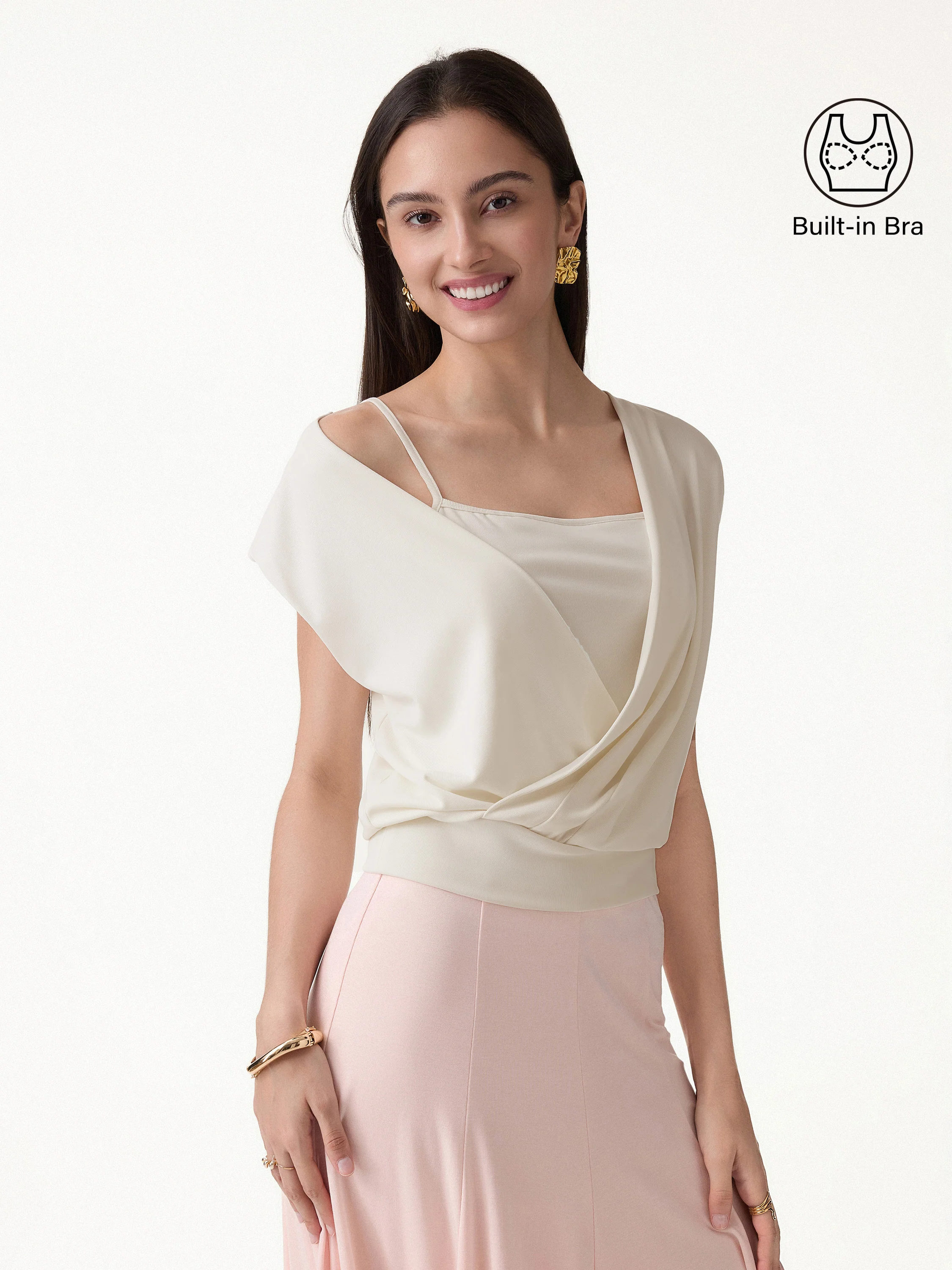 Sandwashed Modal 2-in-1 Wrap Bra Tank - Image 13