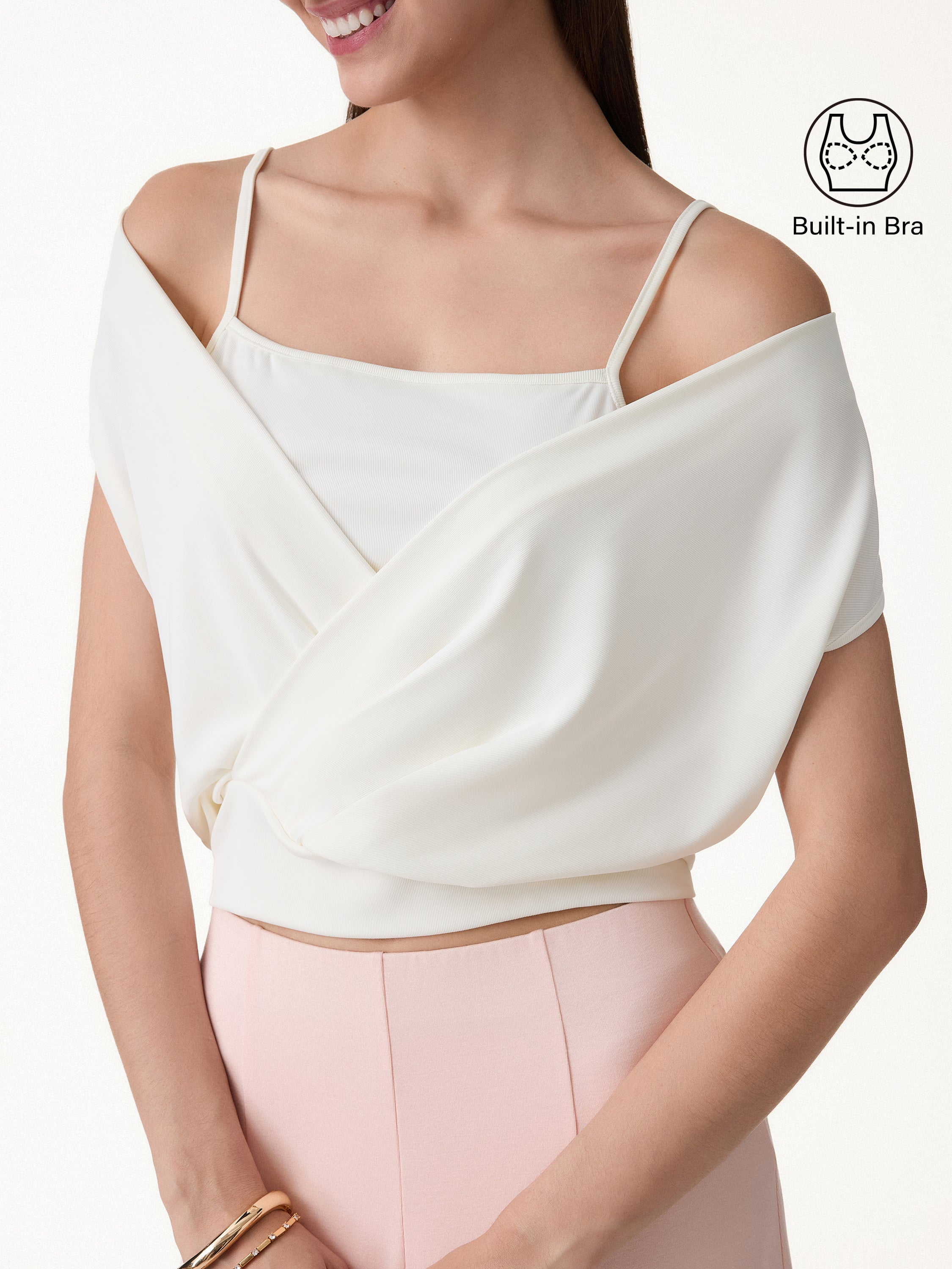 Sandwashed Modal 2-in-1 Wrap Bra Tank - Image 5