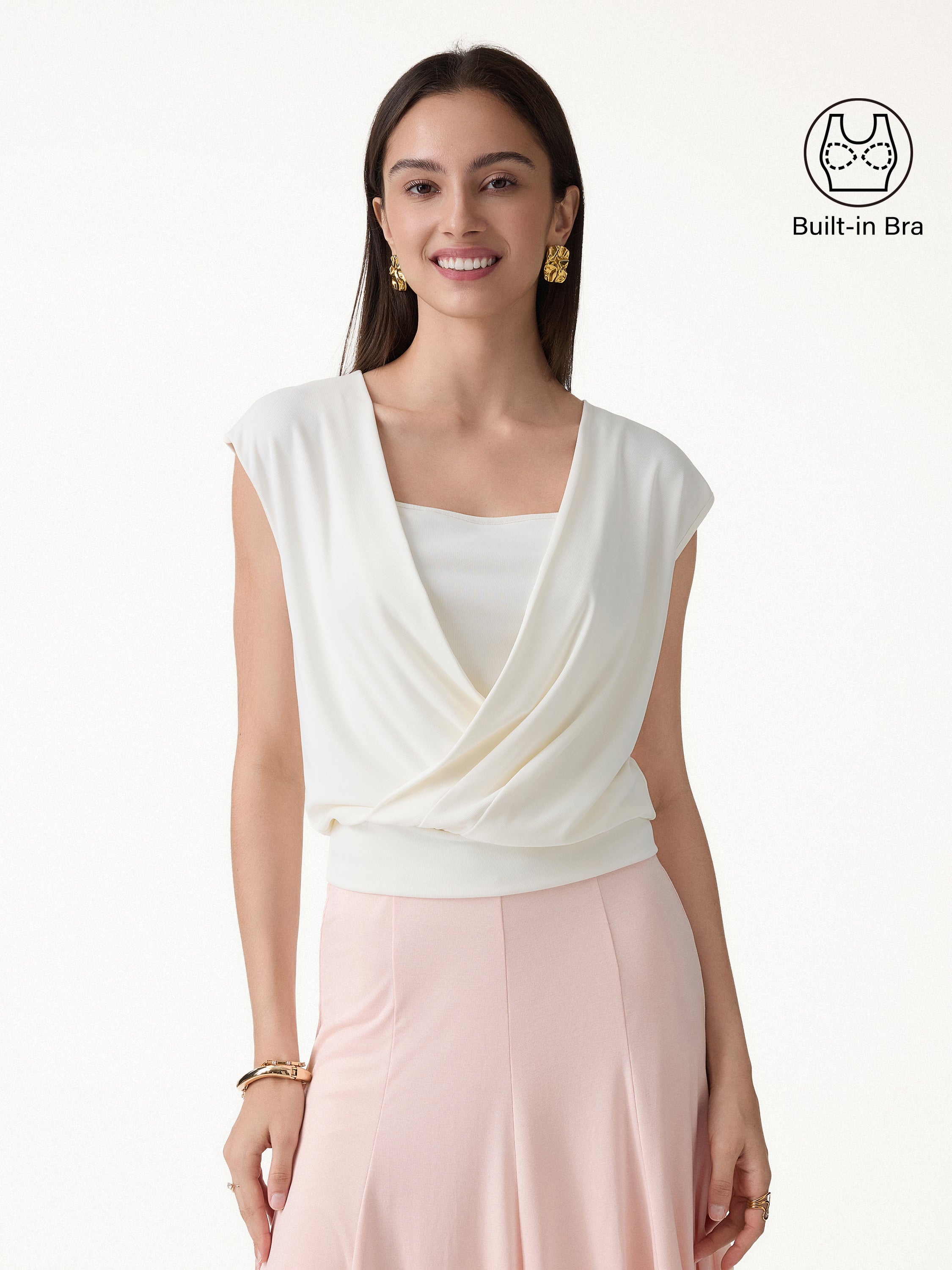 Sandwashed Modal 2-in-1 Wrap Bra Tank - Image 6