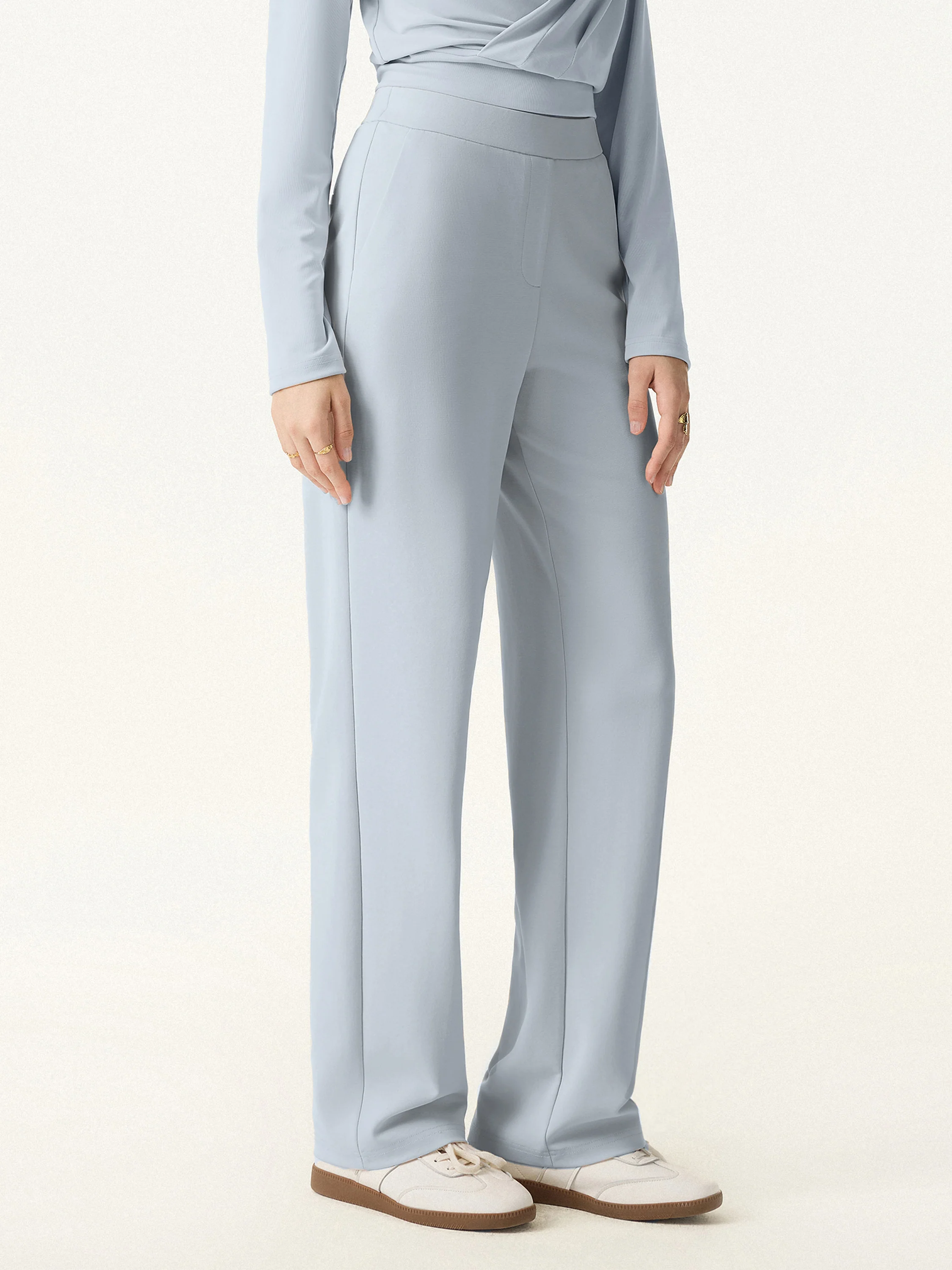 Sandwashed Modal Breathable Straight Leg Pull-on Travel Pant - Image 2