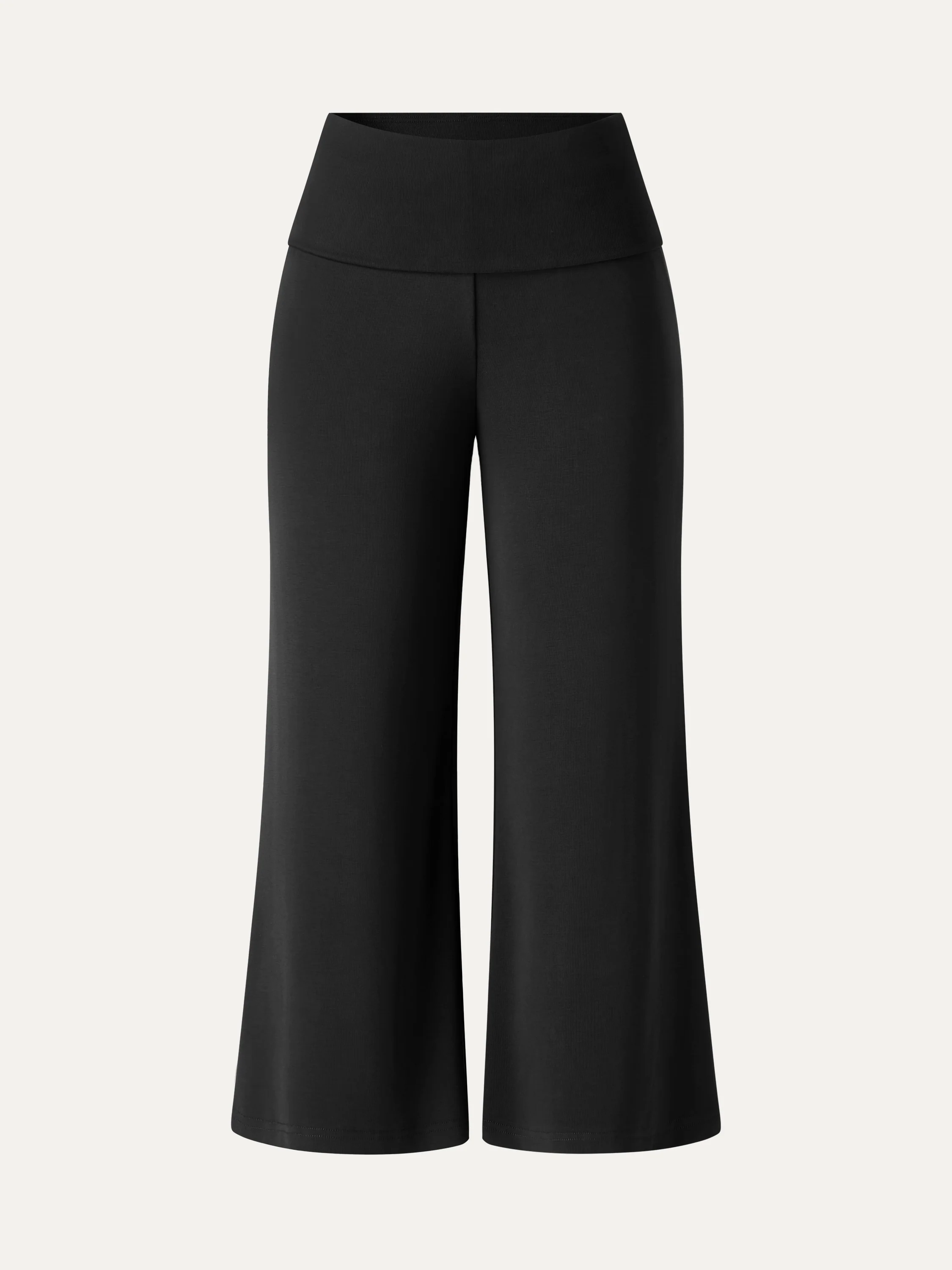 Sandwashed Modal Fold-Down Waist Flared Leg Pants - Image 7