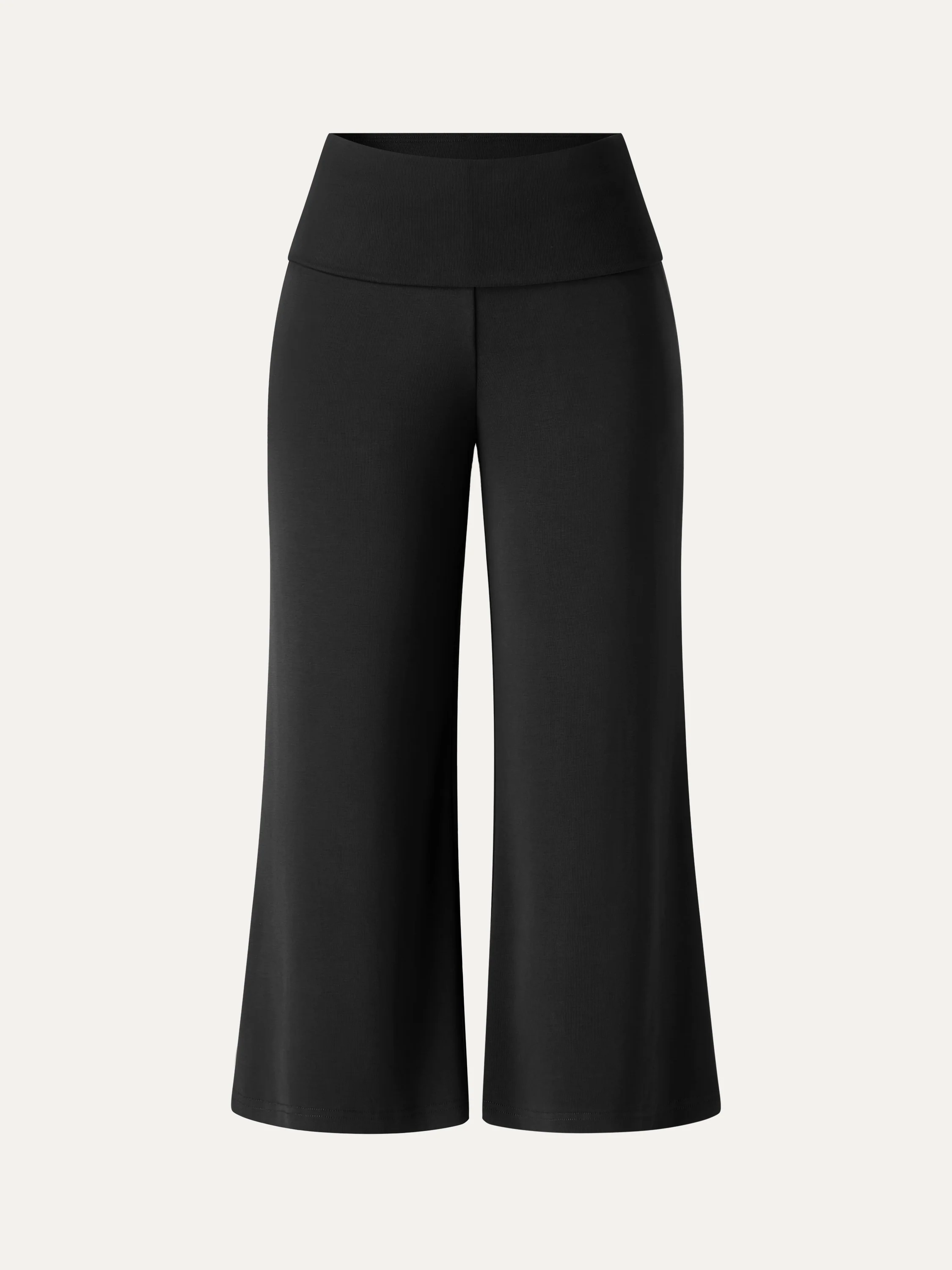 Sandwashed Modal Fold-Down Waist Flared Leg Pants - Image 8