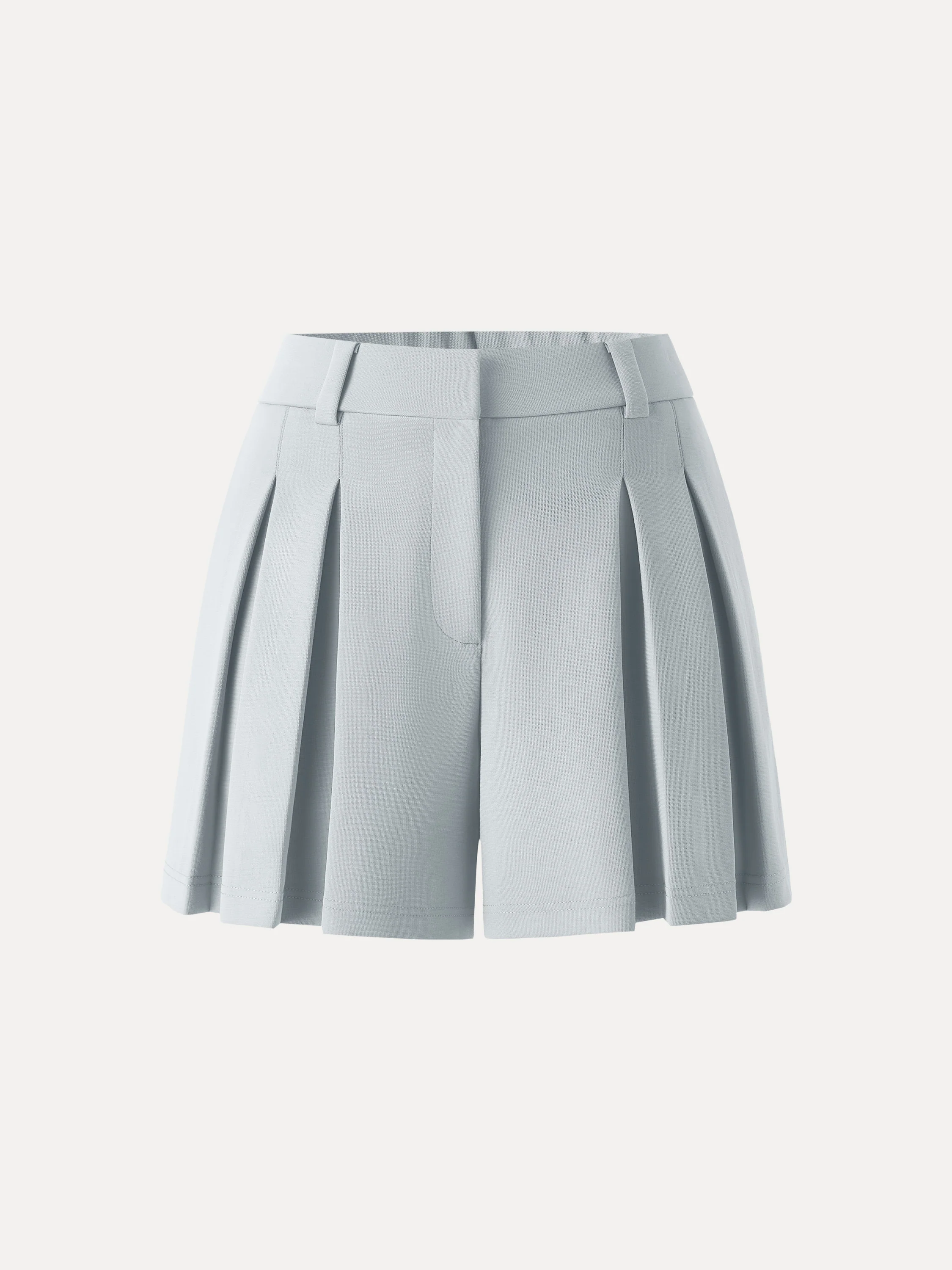 Sandwashed Modal High Rise A-Line Pleated Shorts - Image 12