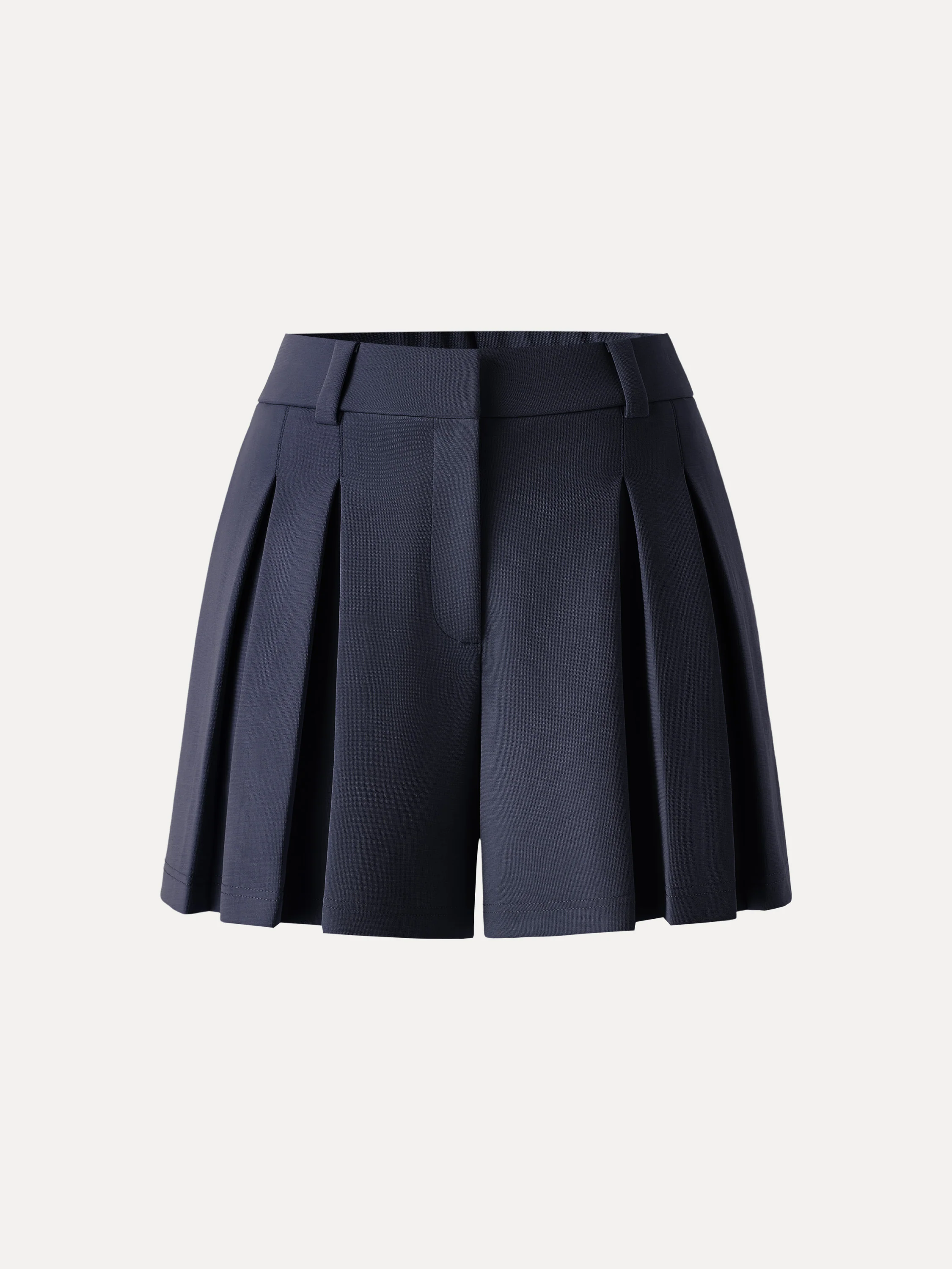 Sandwashed Modal High Rise A-Line Pleated Shorts - Image 13