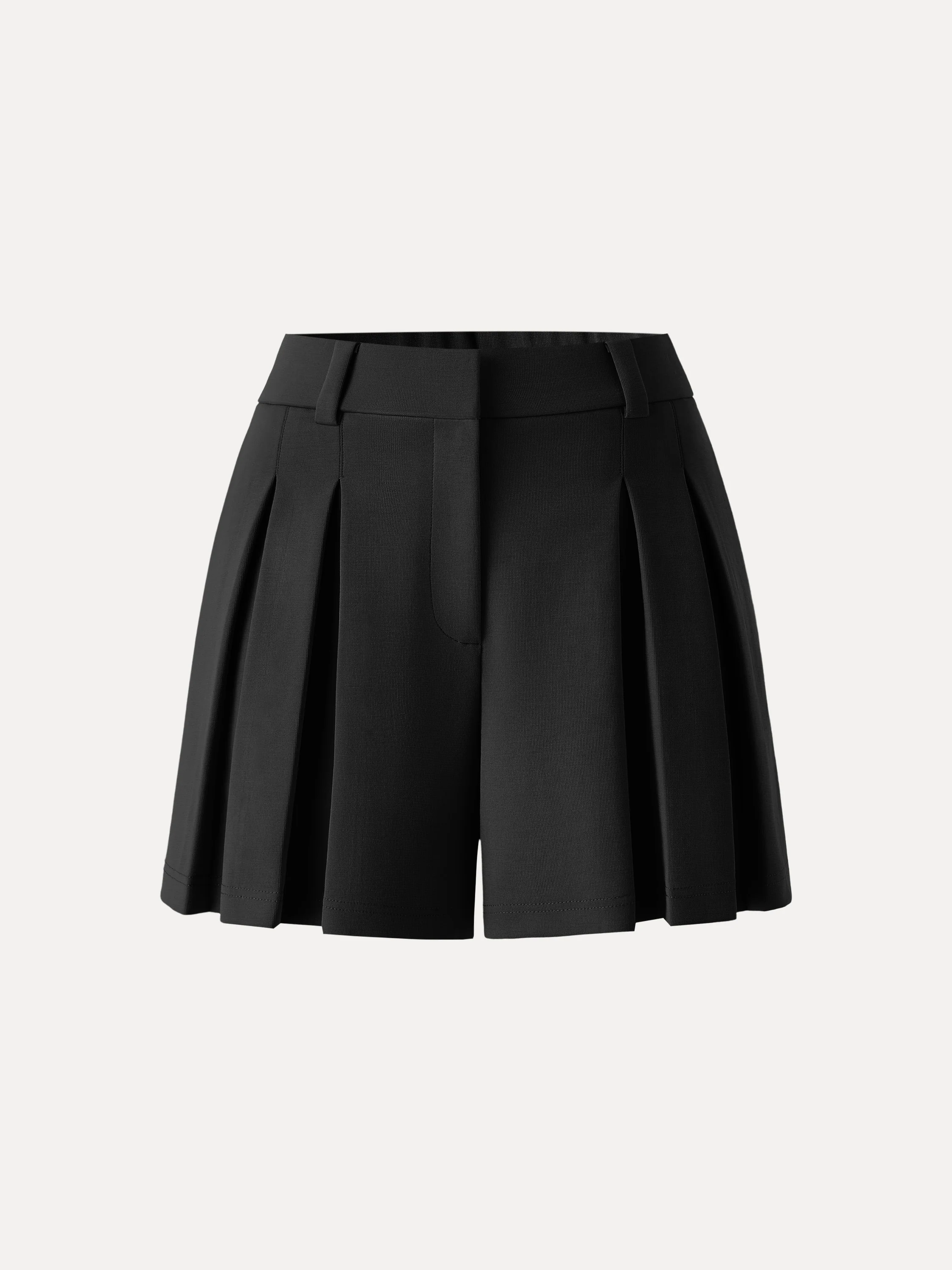 Sandwashed Modal High Rise A-Line Pleated Shorts - Image 14