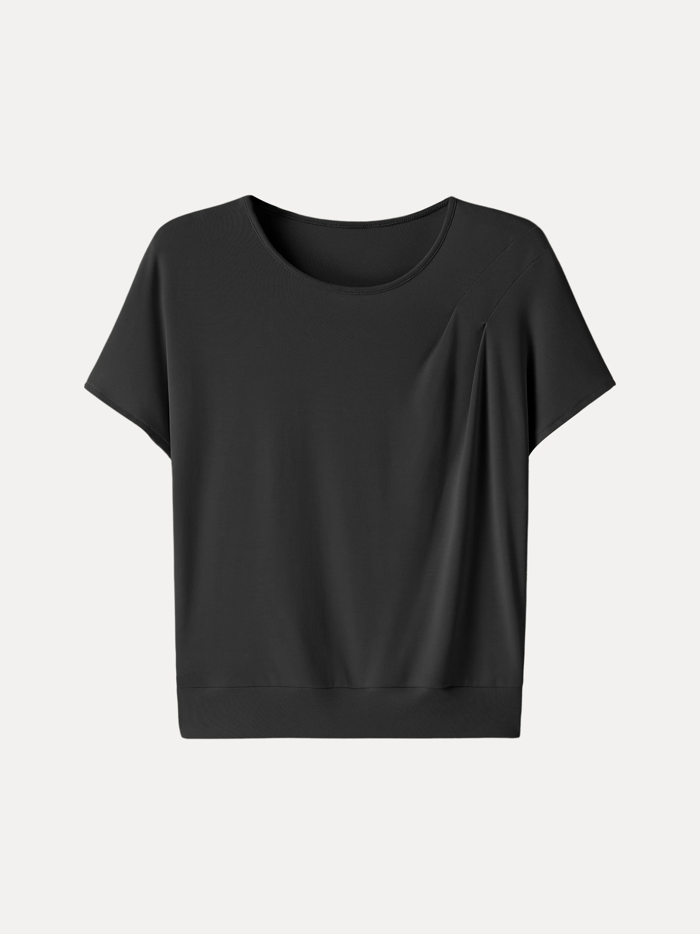 Sandwashed Relaxed Round Neck Cap Sleeve Tee - Image 11