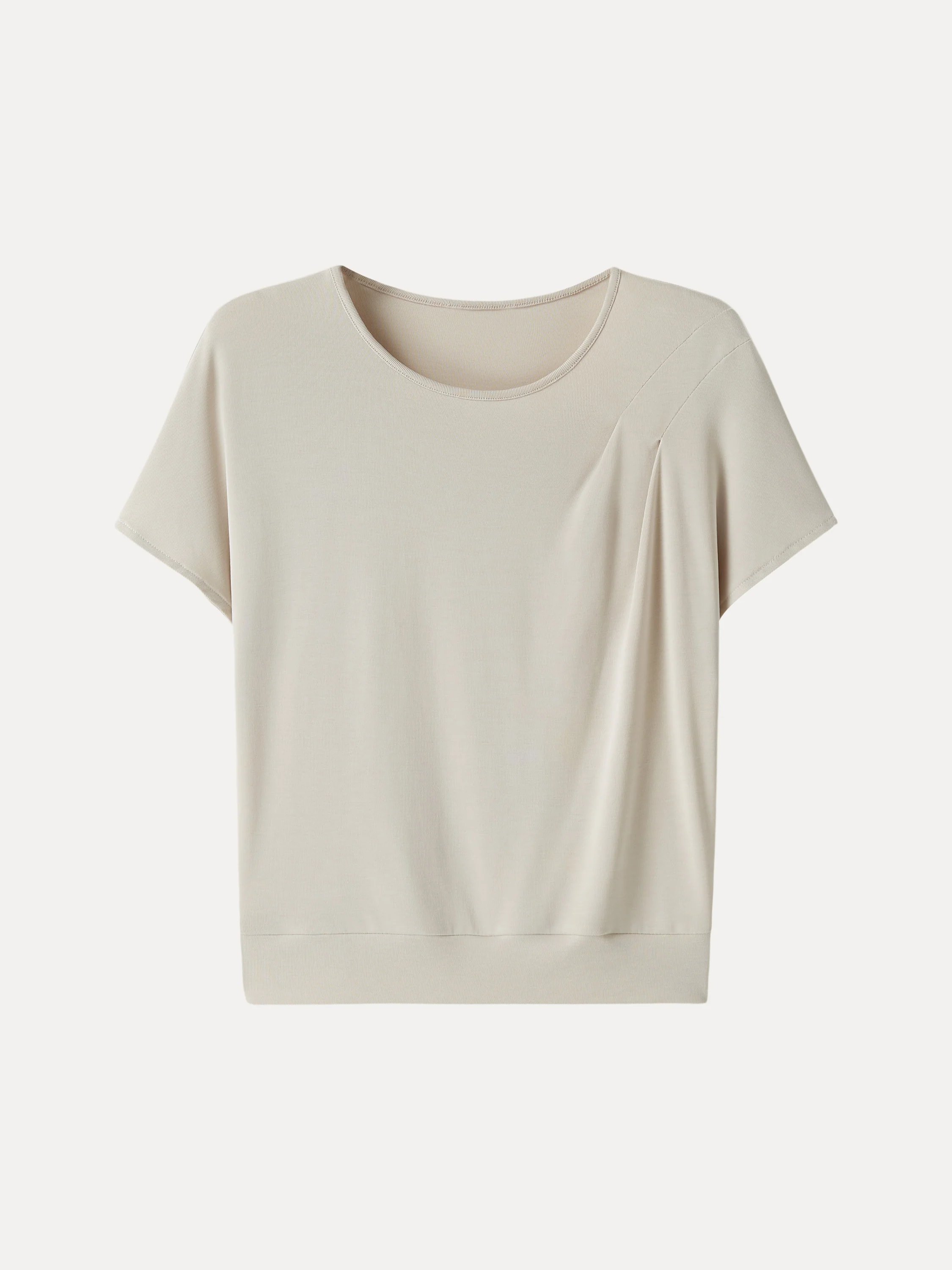 Sandwashed Relaxed Round Neck Cap Sleeve Tee - Image 9