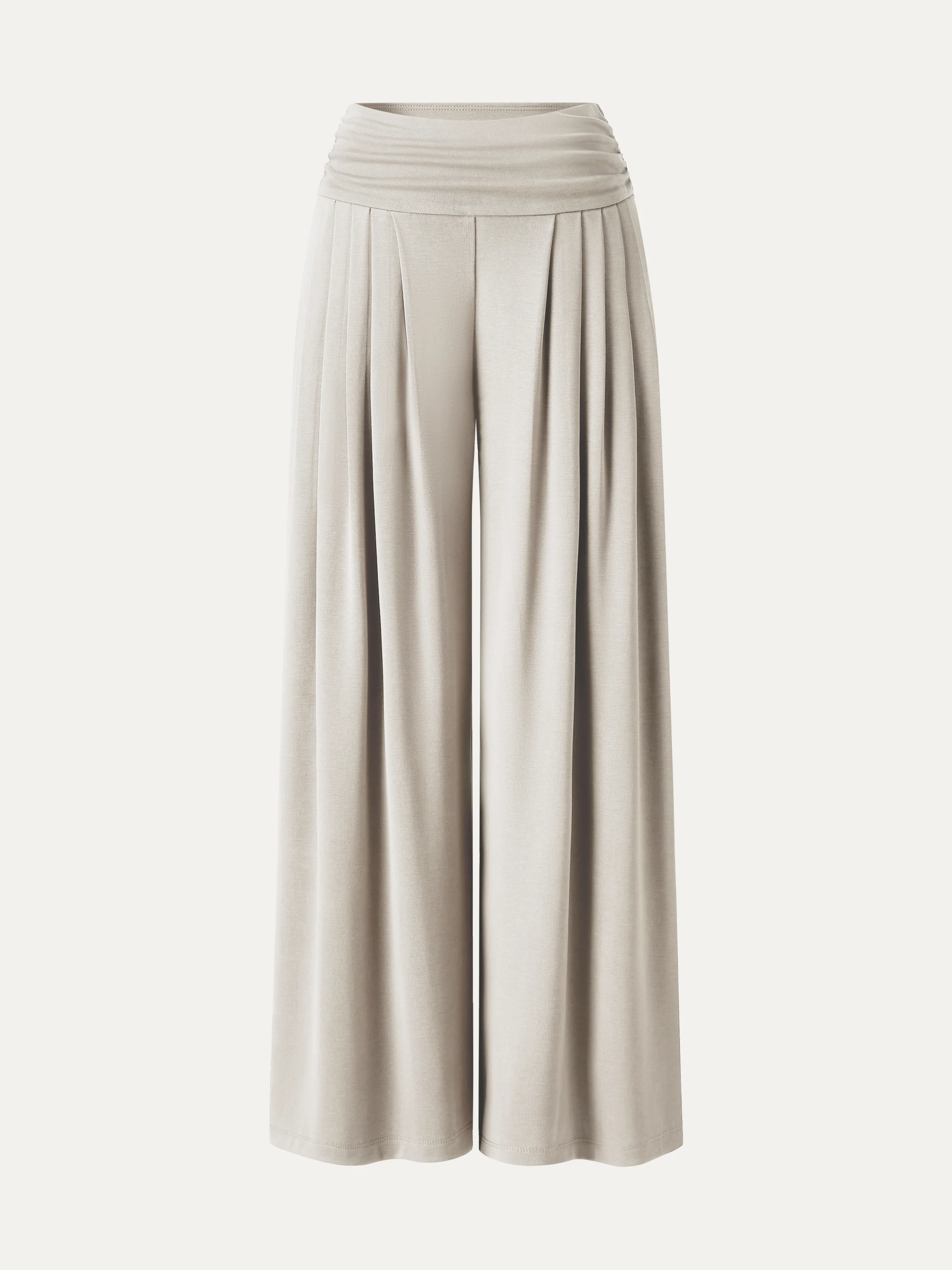Sandwashed Super Flowy Tucked Palazzo Pant with Pockets - Image 10