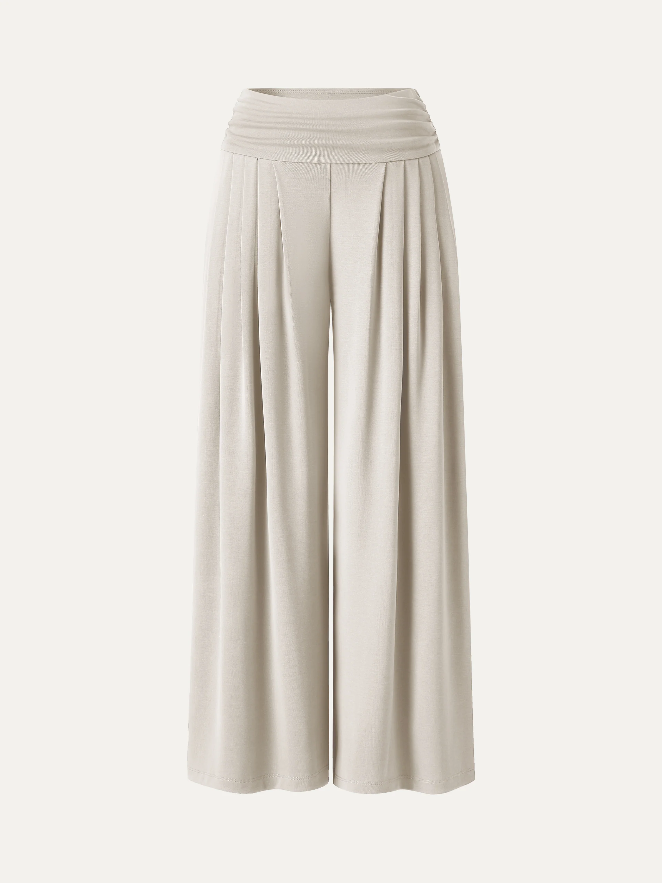 Sandwashed Super Flowy Tucked Palazzo Pant with Pockets - Image 20
