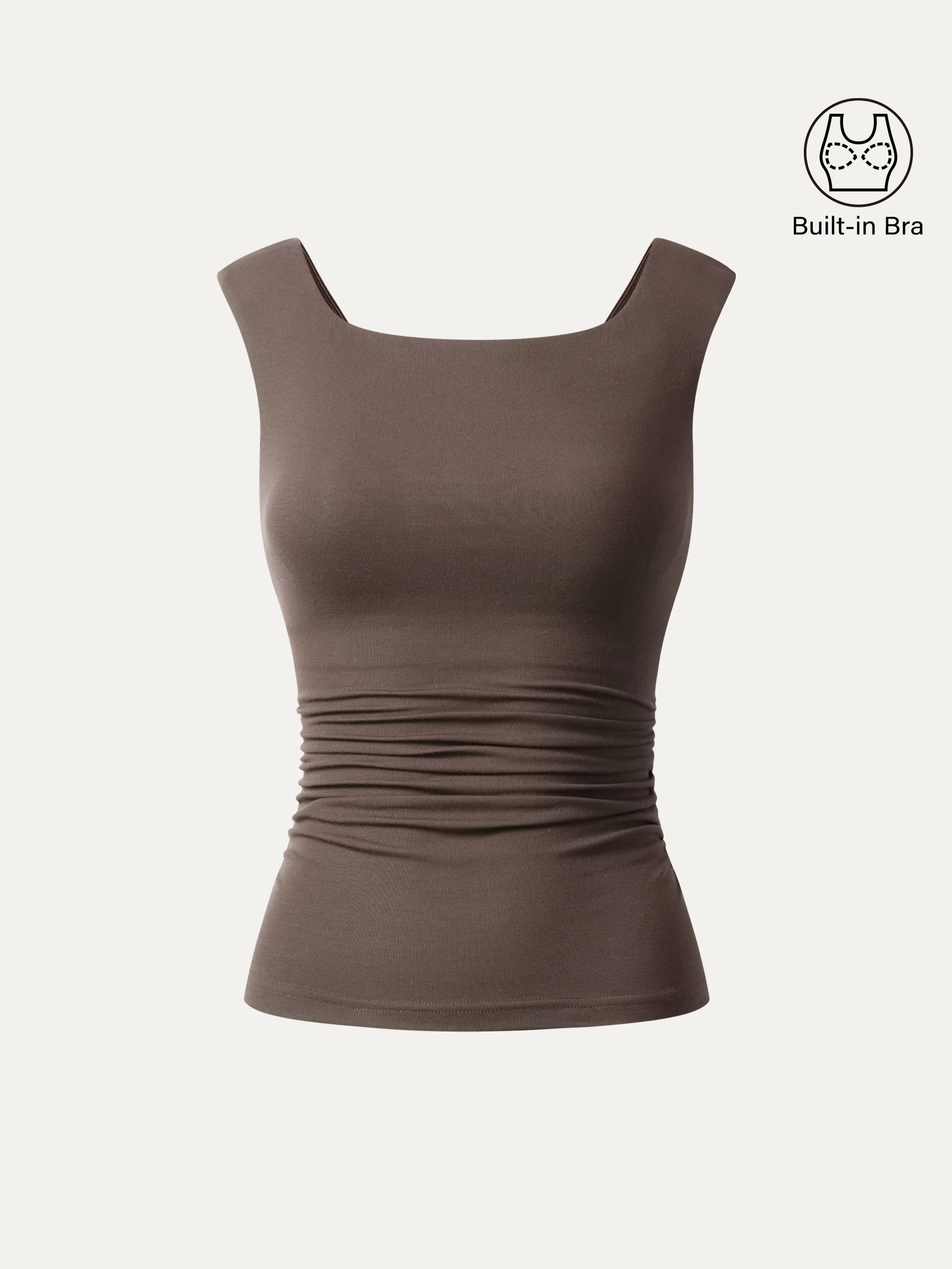 Boatneck Low Back Gathered Bra Top - Image 12
