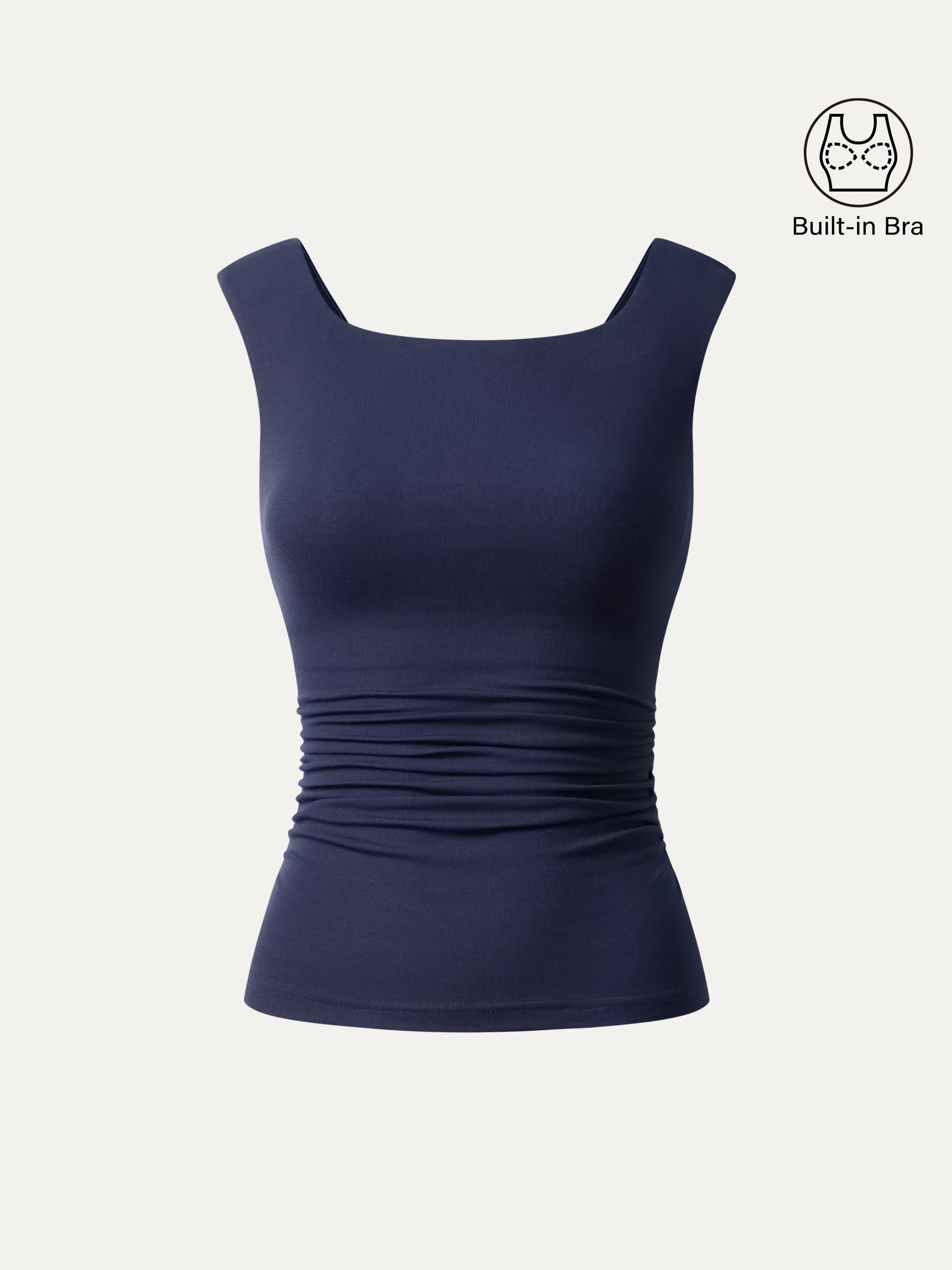 Boatneck Low Back Gathered Bra Top - Image 13