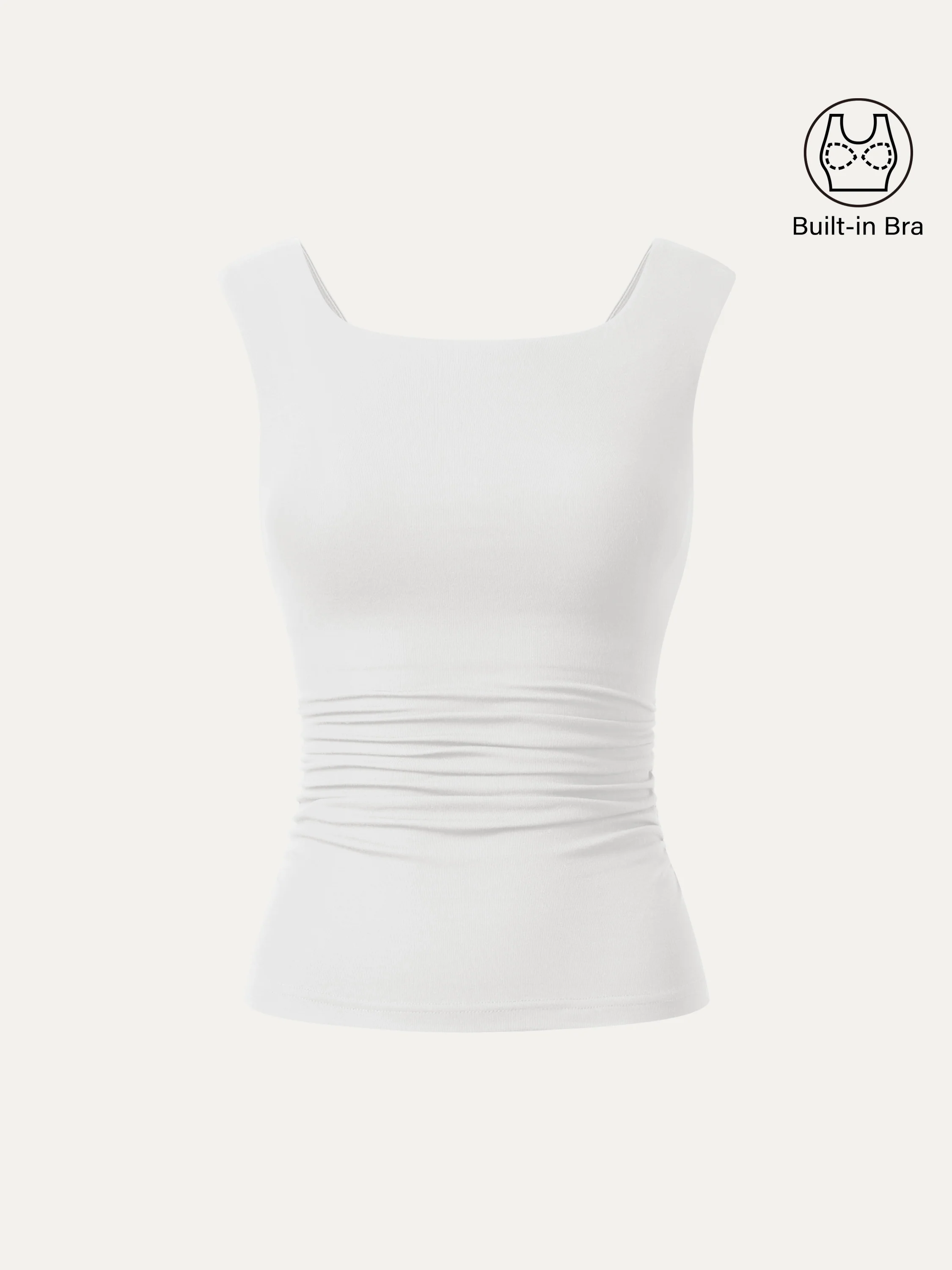 Boatneck Low Back Gathered Bra Top - Image 14