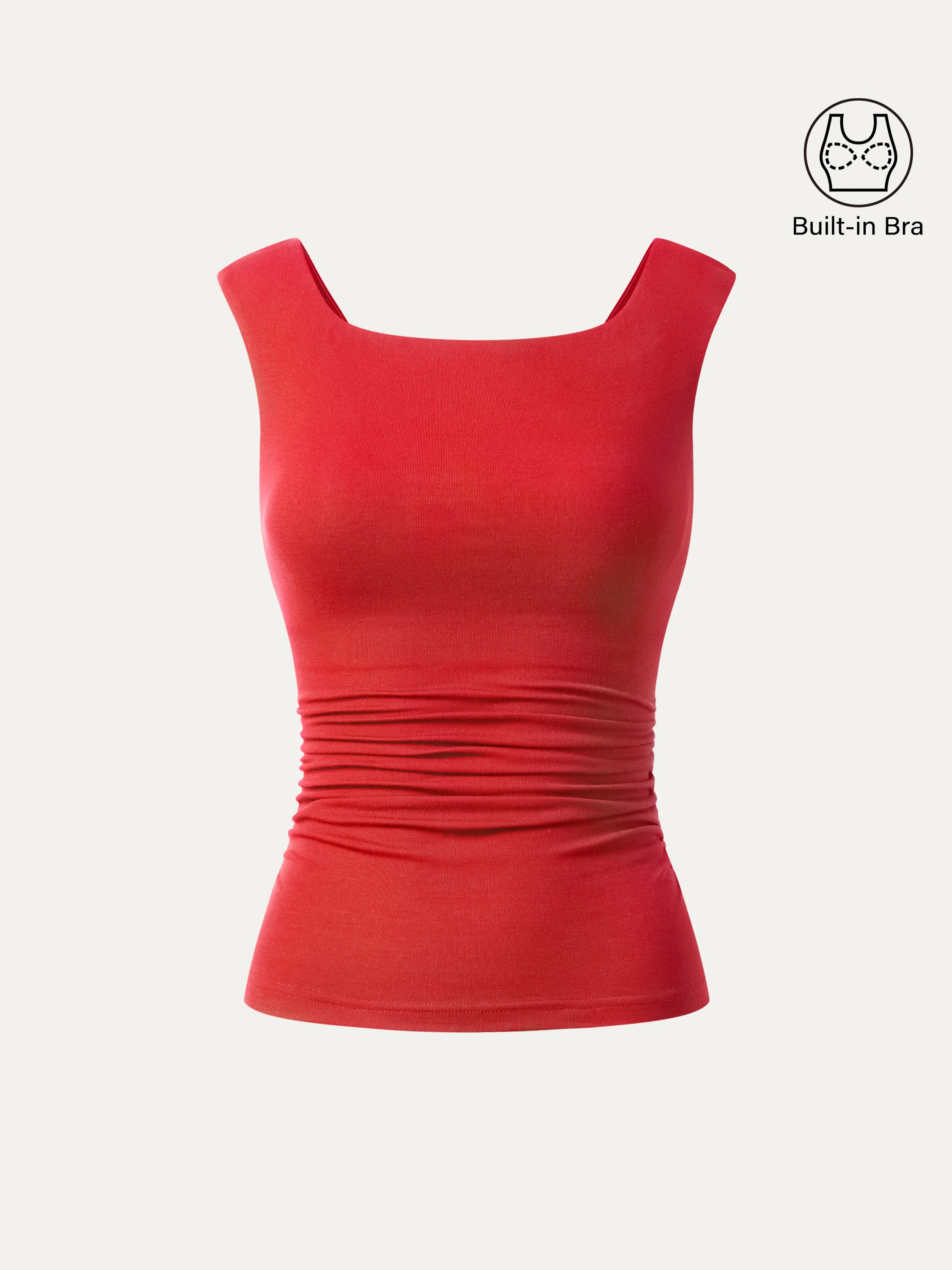 Boatneck Low Back Gathered Bra Top - Image 15