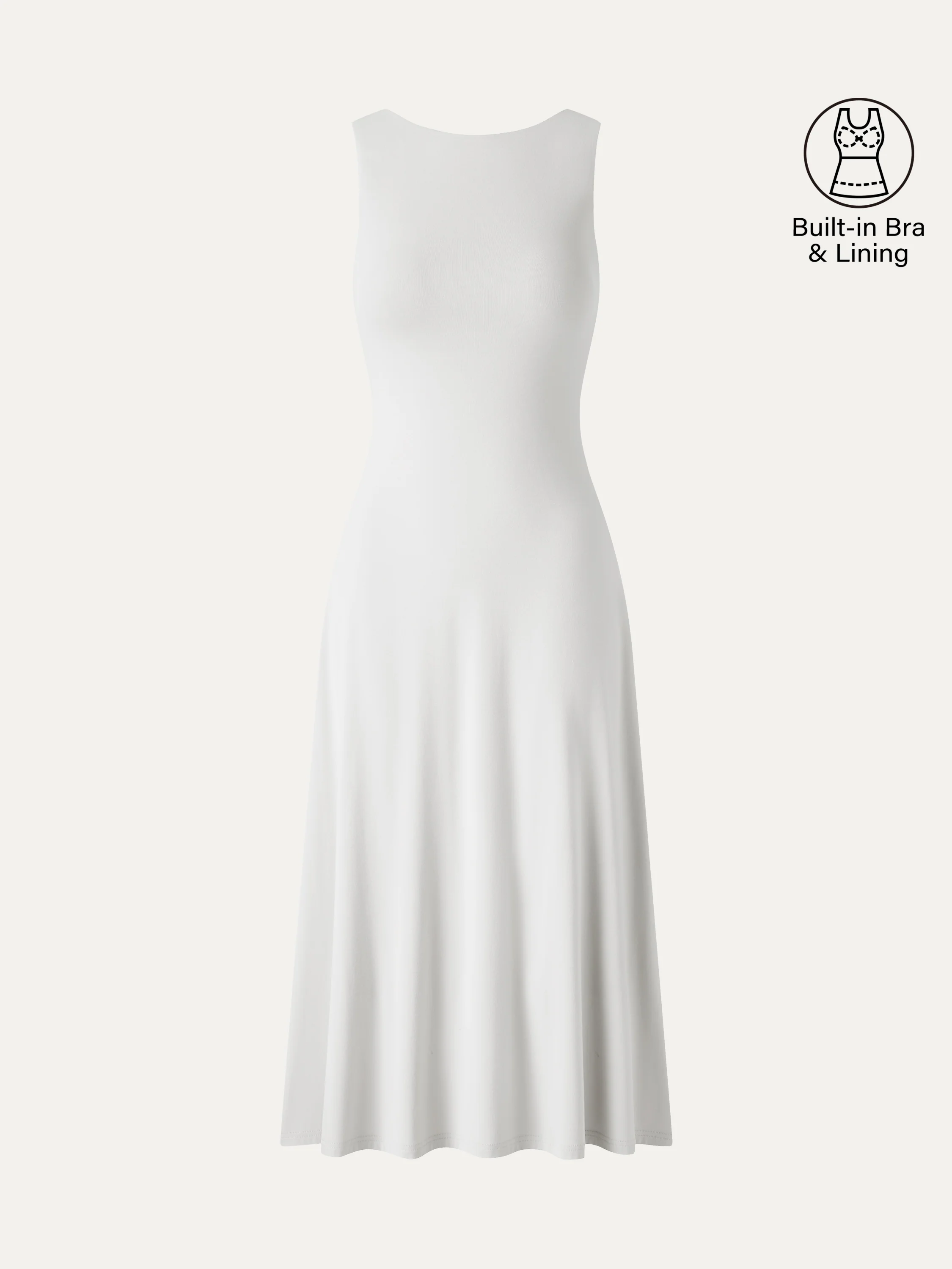 SkinKiss Boatneck Open-Back Flowy Midi Bra Dress - Image 11