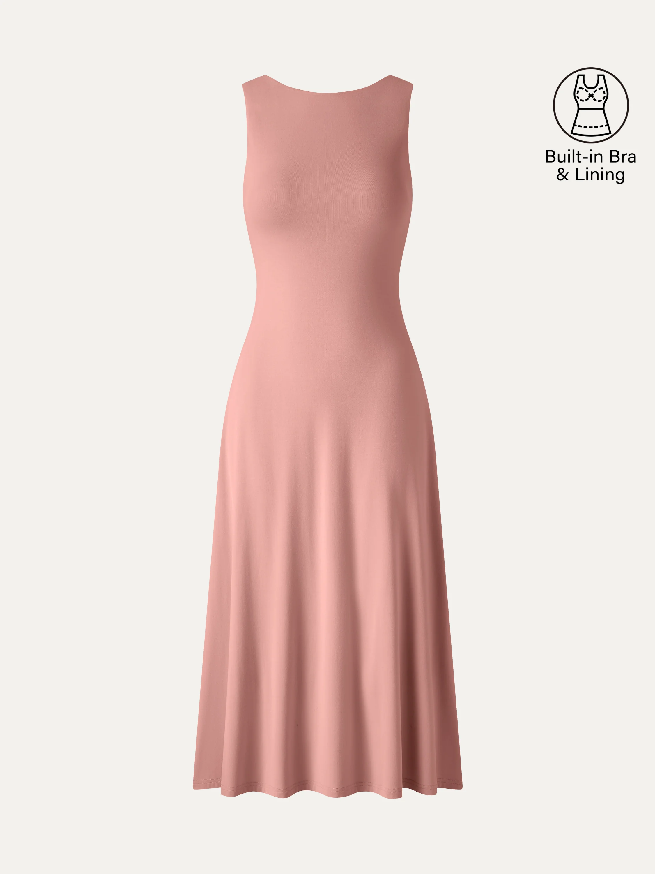 SkinKiss Boatneck Open-Back Flowy Midi Bra Dress - Image 13