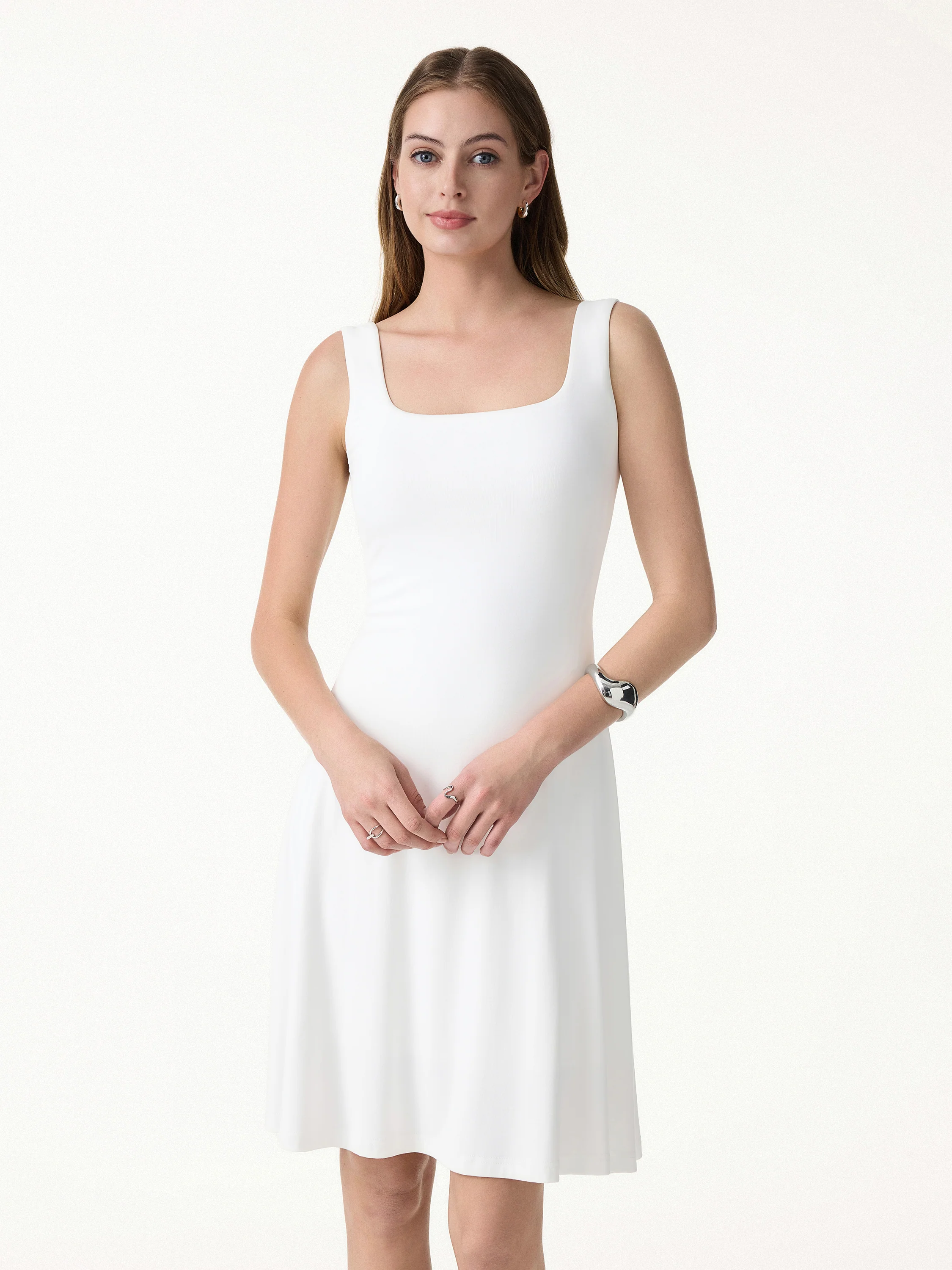 SkinKiss Cooling Square Neck Mini Bra Dress - Image 4
