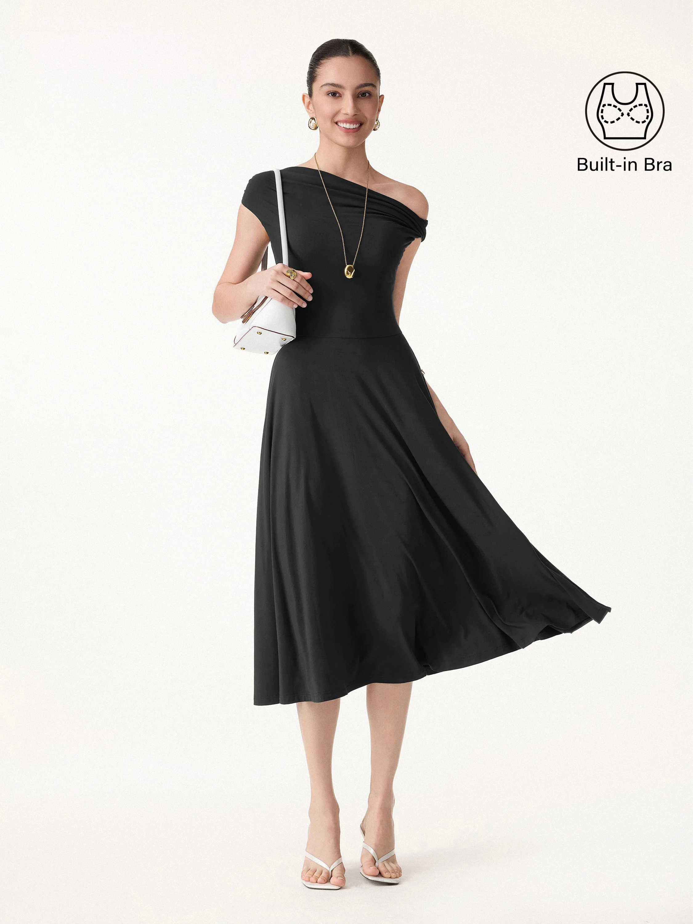 SkinKiss Multi-Wear Midi Bra Dress with Pockets - Image 13