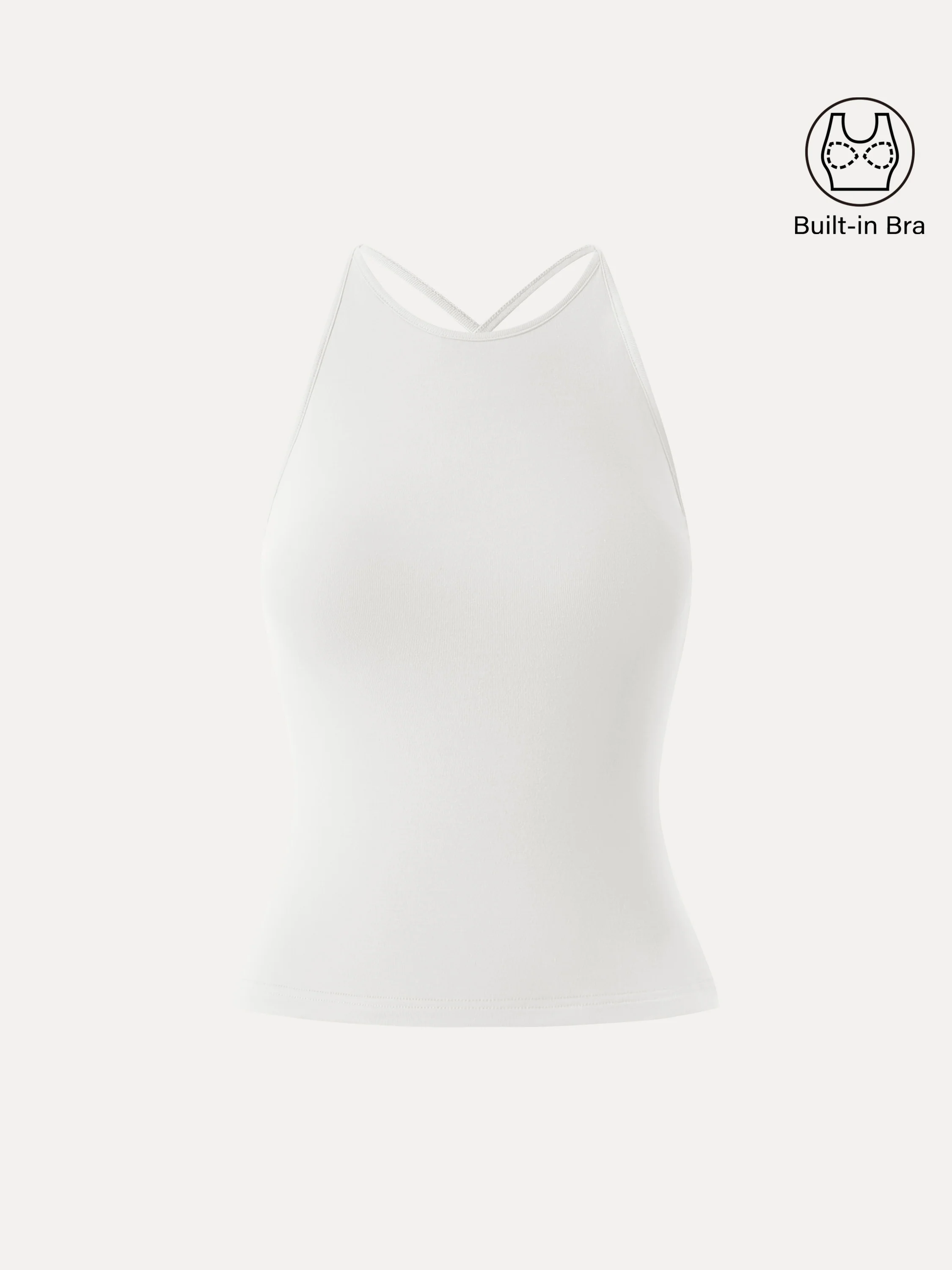 SkinKiss Round Neck Cross-Back Bandless Bra Top - Image 14