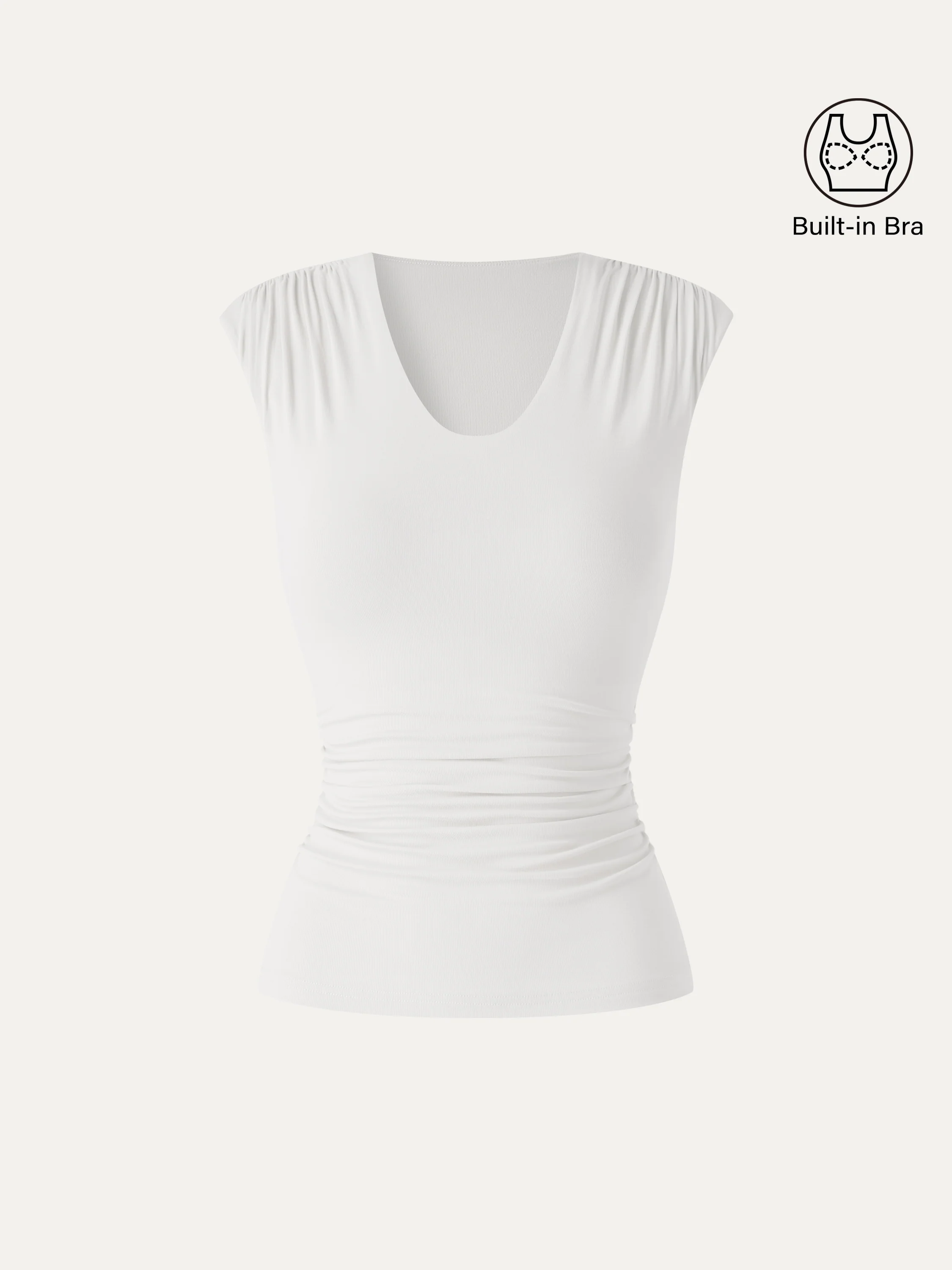 SkinKiss Scoop Neck Gathered Bra Top - Image 12