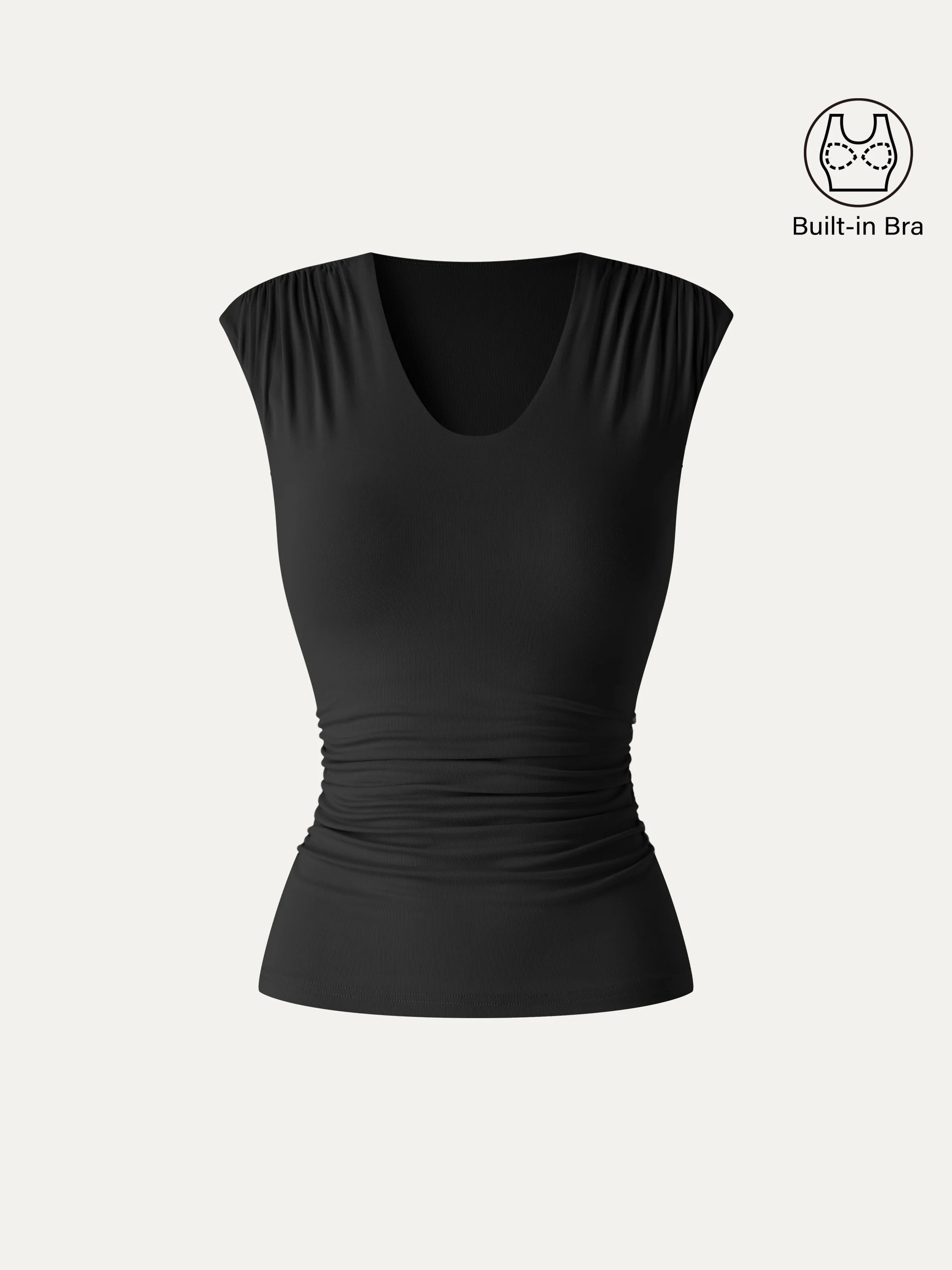 SkinKiss Scoop Neck Gathered Bra Top - Image 13