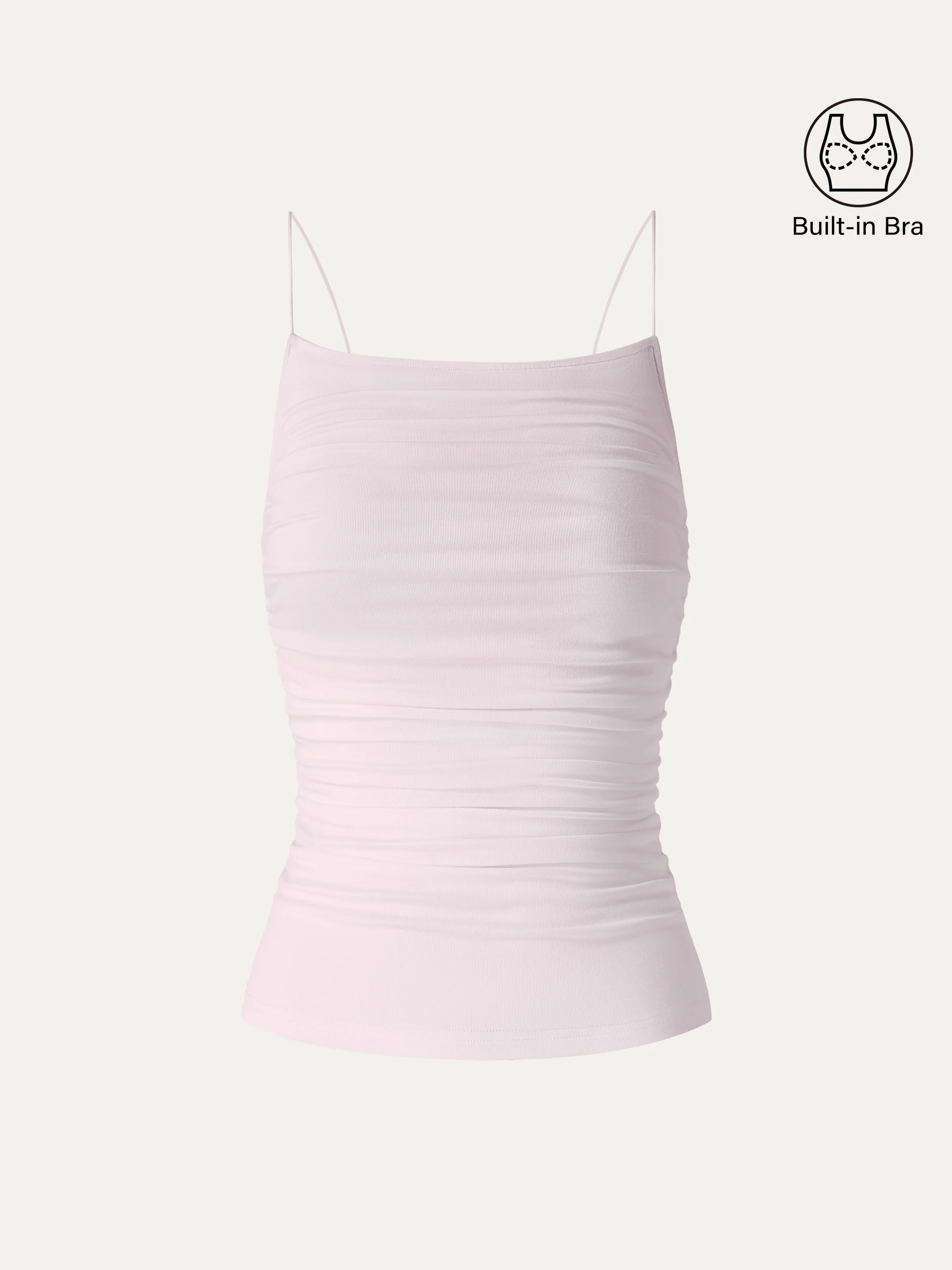 SkinKiss Square Neck Ruched Spaghetti Bra Top - Image 12
