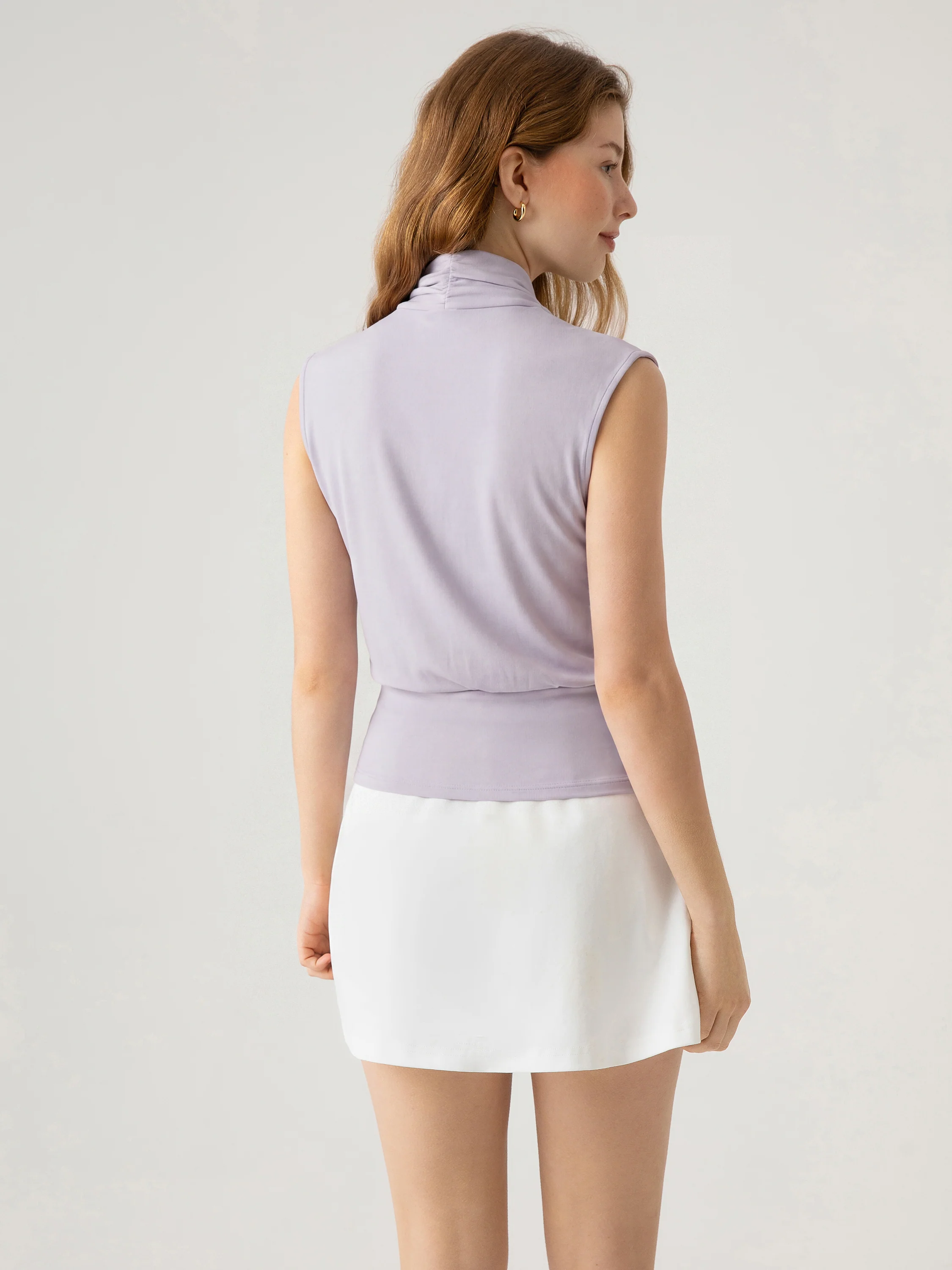 Matte Smooth Smooth Surplice Sleeveless Top - Image 13