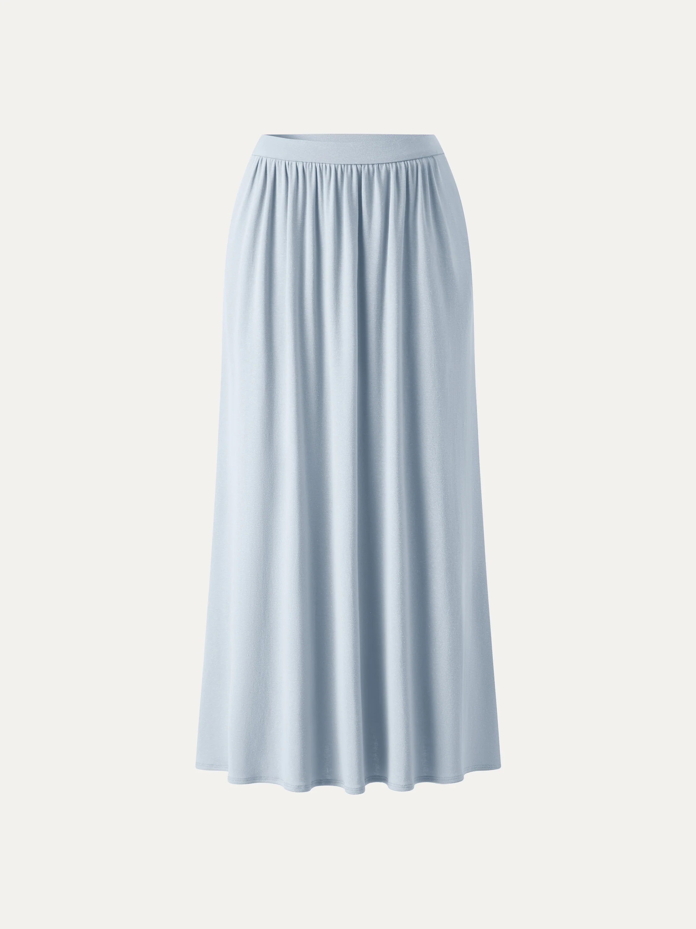 Soft Linen Knit Gathered A-Line Maxi Skirt with Pockets - Image 18