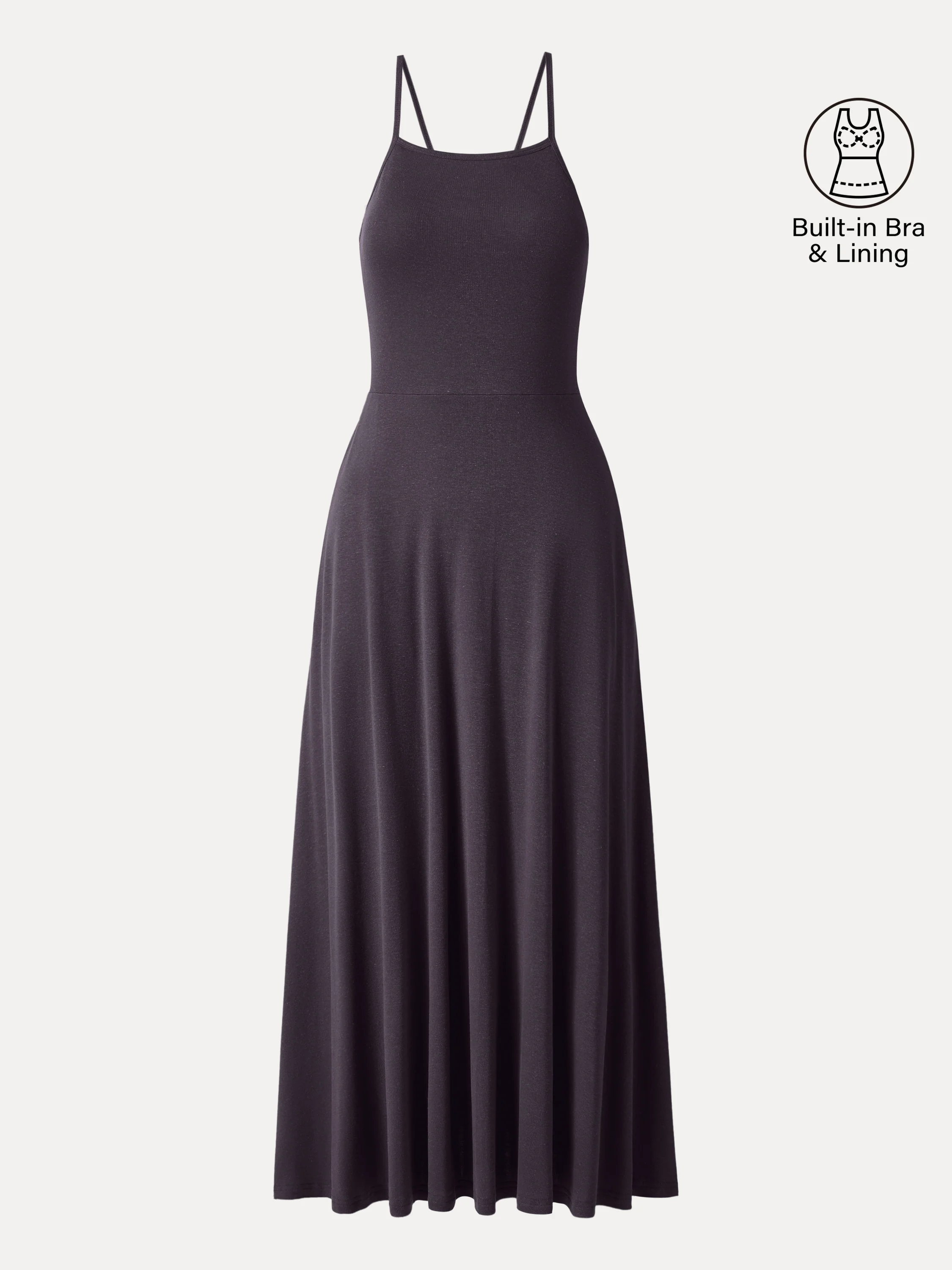 Soft Linen Knit Spaghetti Midi Bra Dress - Image 19