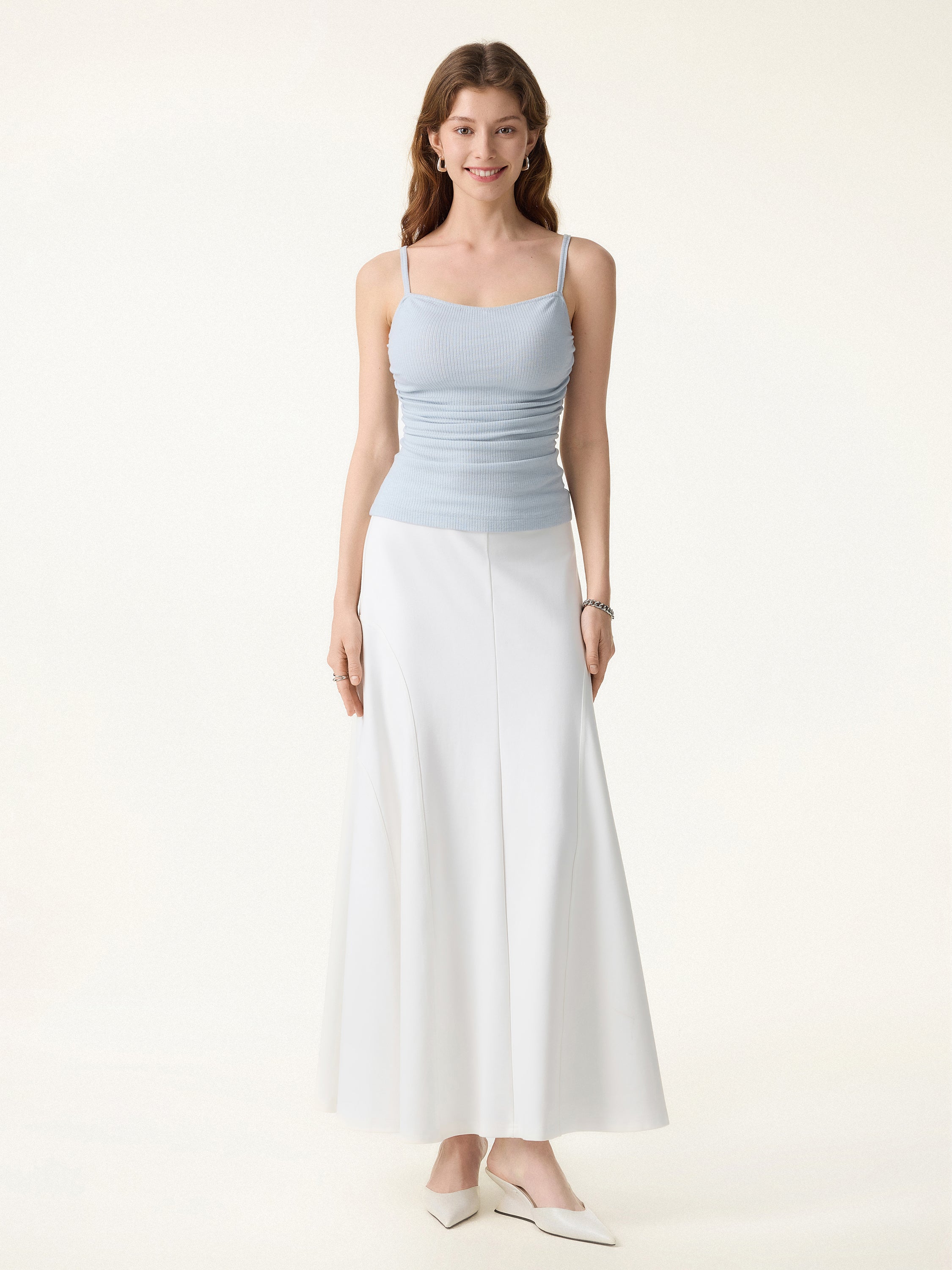 Soft Textured Adjustable Spaghetti Bra Tank - Image 10