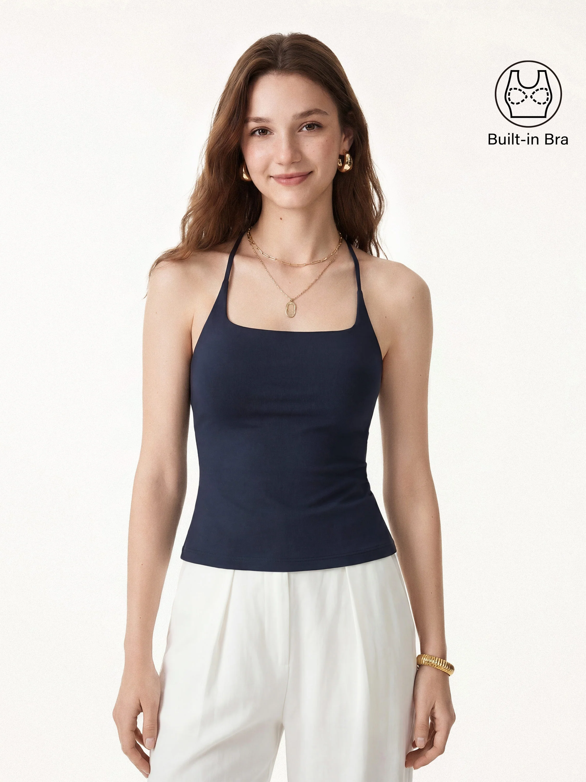 Square Neck Spaghetti Bra Tank - Image 13