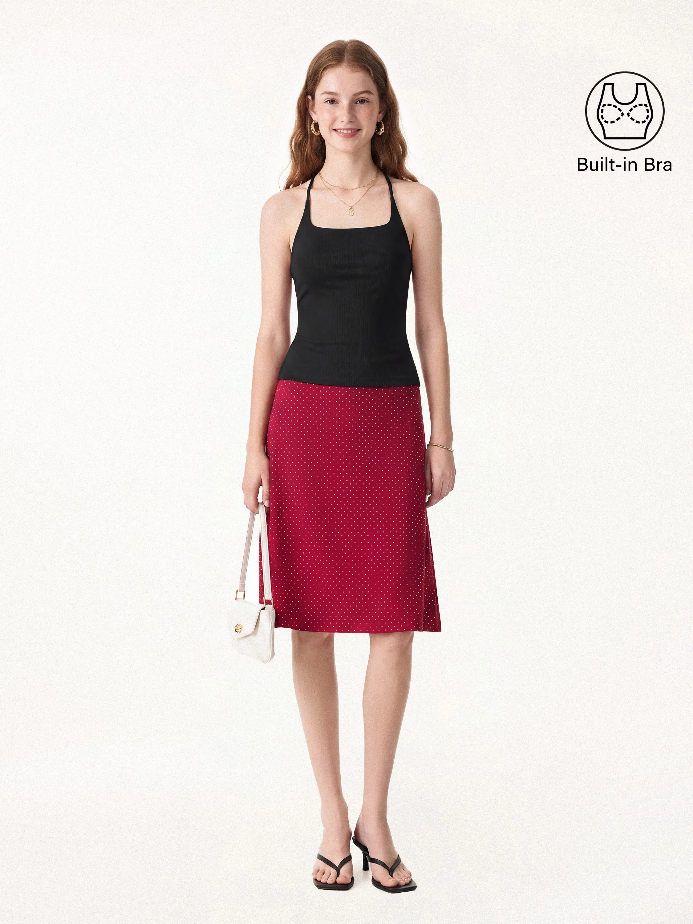 Square Neck Spaghetti Bra Tank - Image 16