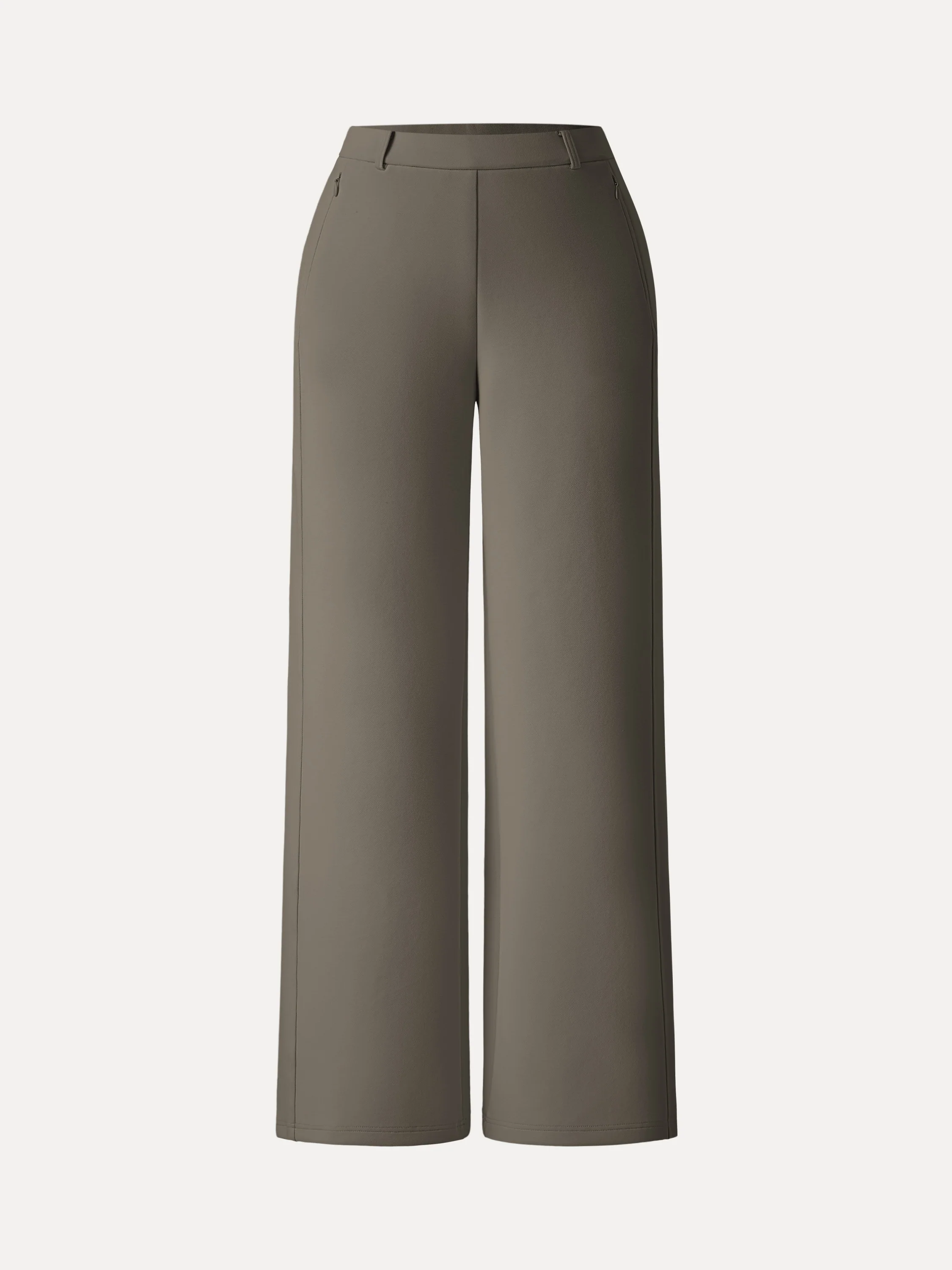 Stretch Cotton Blend Slimming High Rise Wide Leg Pant - Image 15