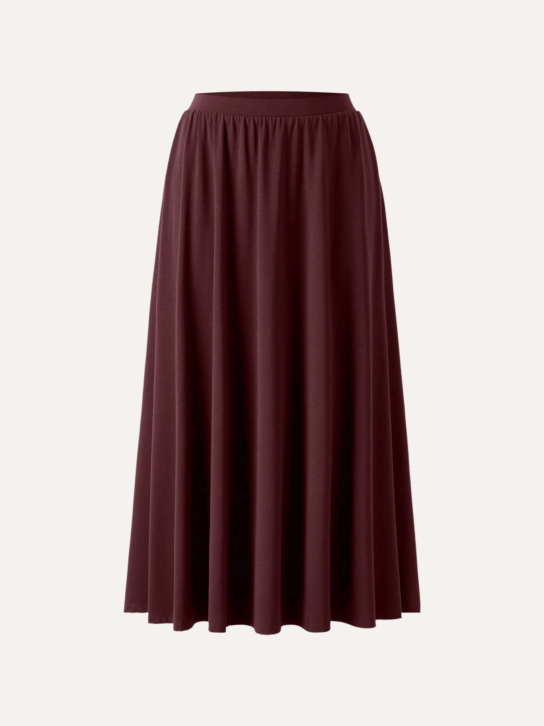 Stretch Cotton Maxi Umbrella Skirt with Pockets - Image 2