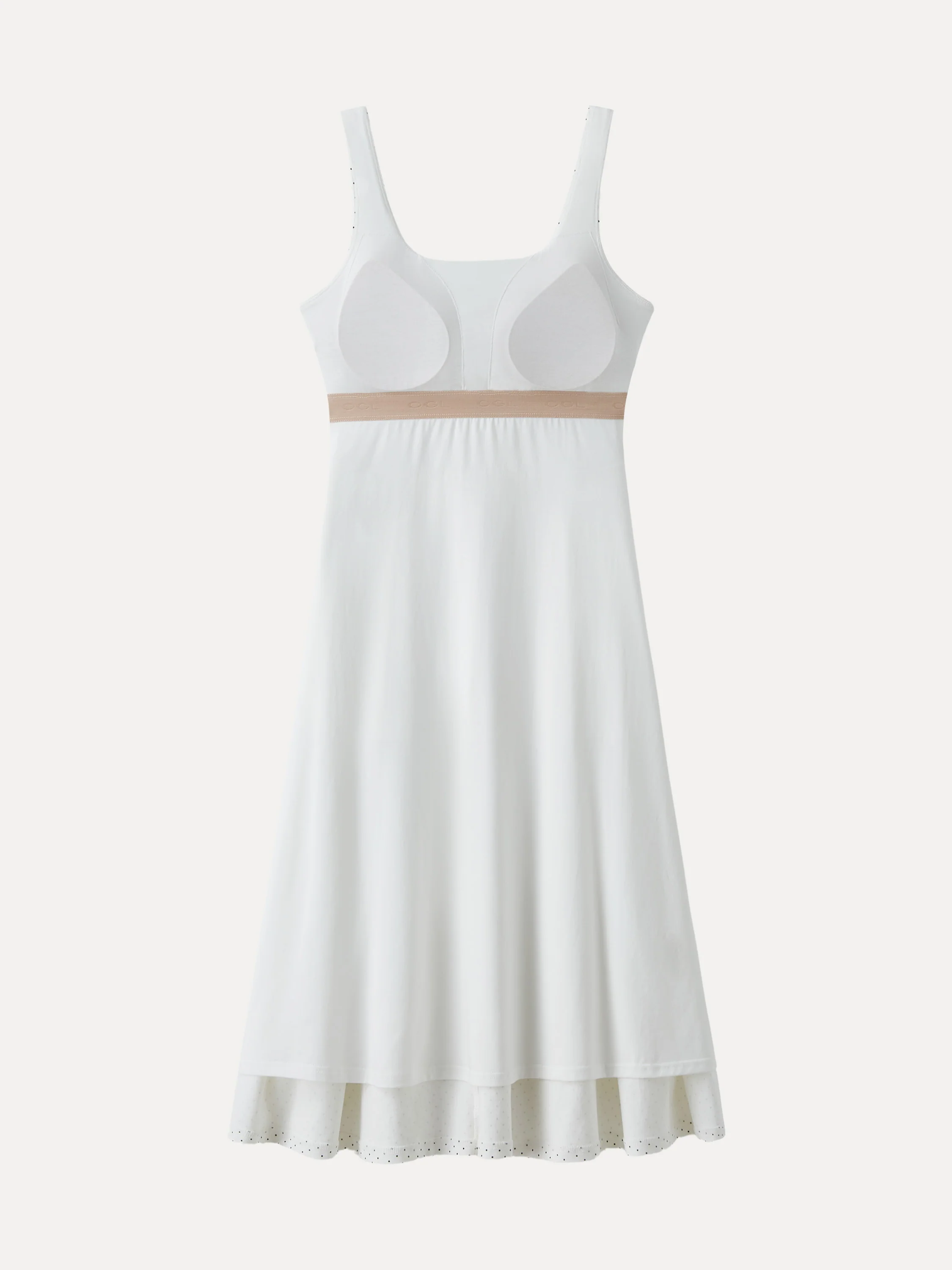 Stretch Cotton Polka Dot Square Neck Midi Bra Dress with Pockets Limited Edition - Image 11